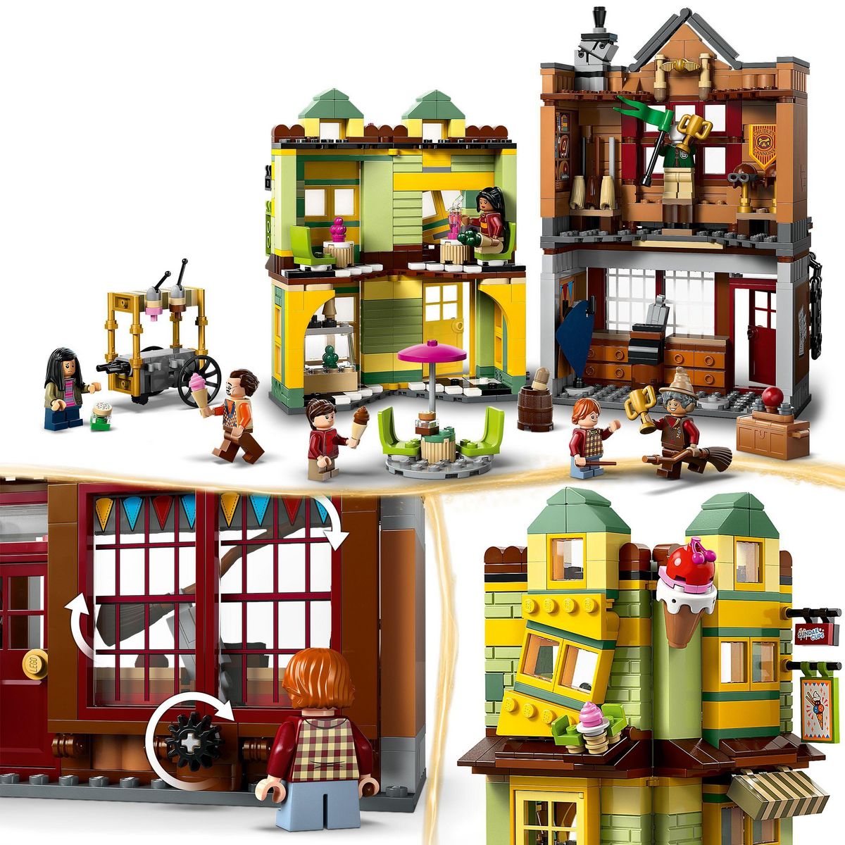 LEGO Harry Potter 76452 - Magasin d accessoires de Quidditch et Marchand de glace
