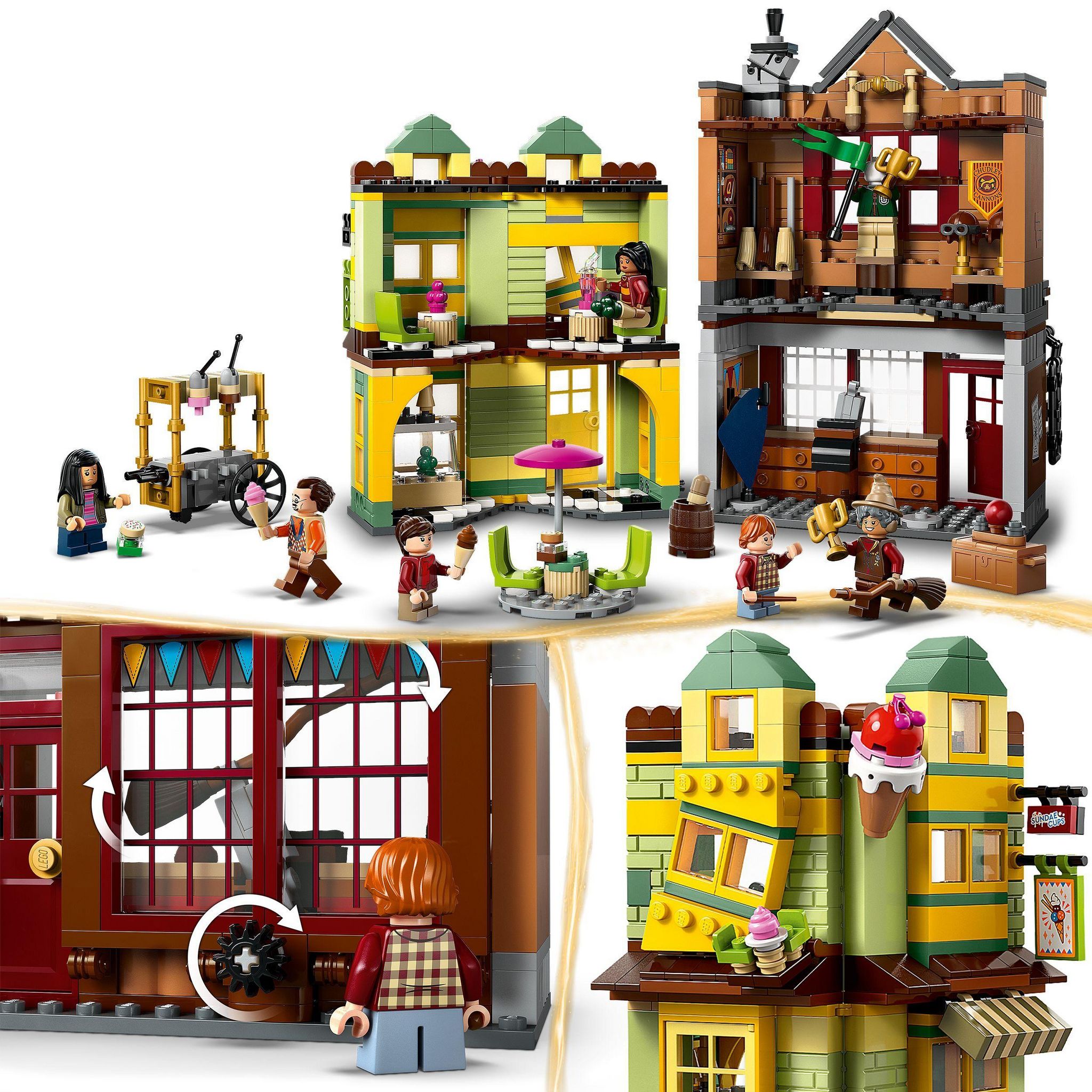 Voir la diapositive 4 : LEGO Harry Potter 76452 - Magasin d accessoires de Quidditch et Marchand de glace