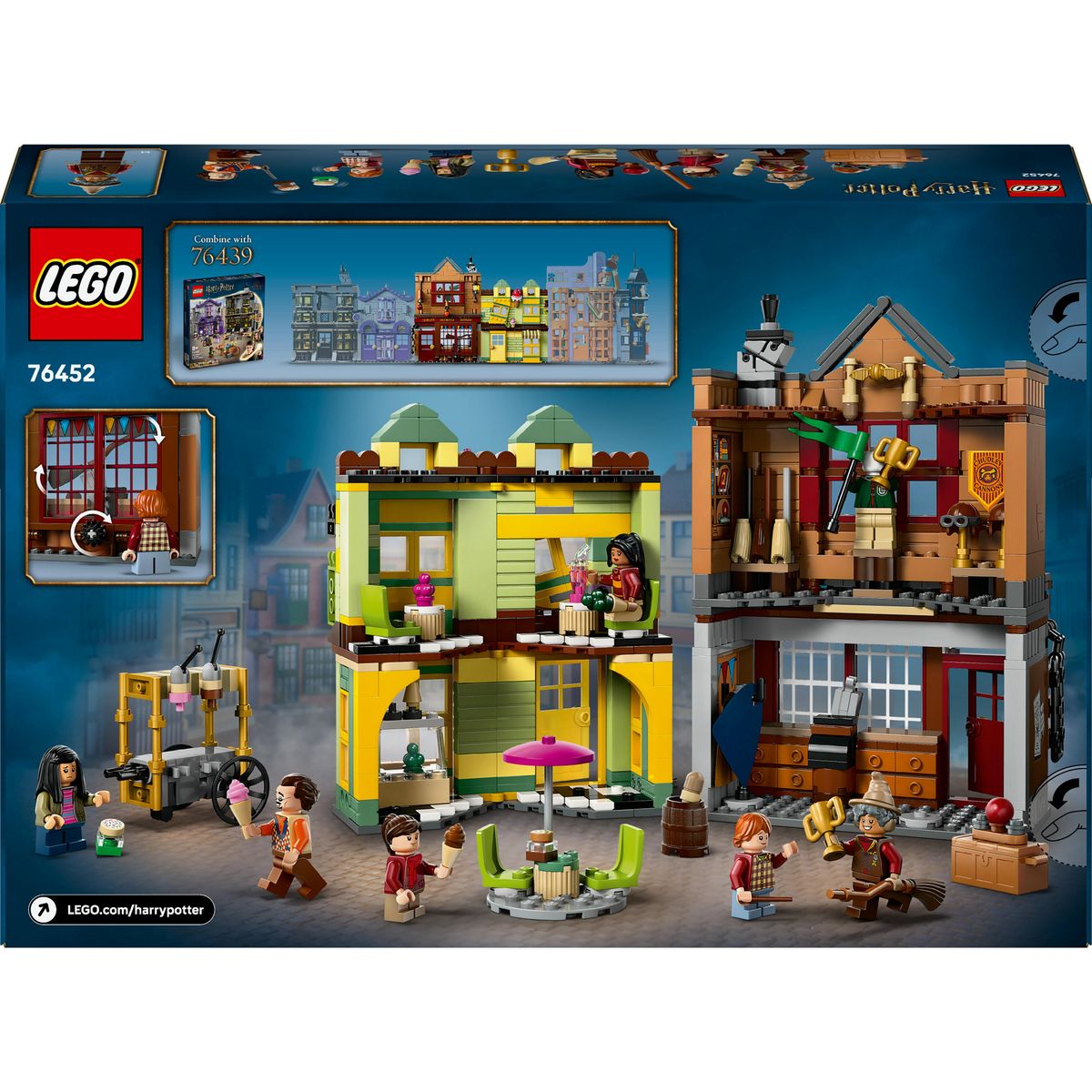 LEGO Harry Potter 76452 - Magasin d accessoires de Quidditch et Marchand de glace