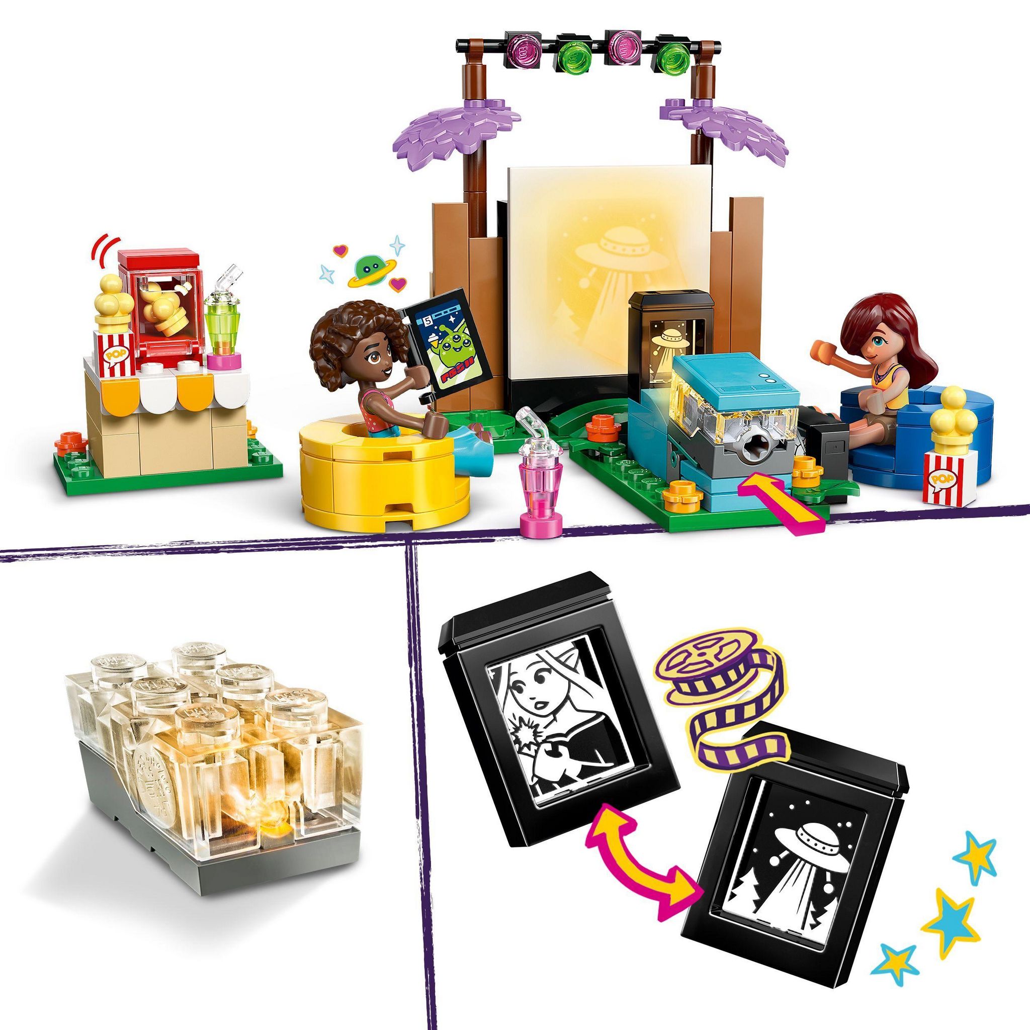 Voir la diapositive 4 : LEGO Friends 42642 - Soiree Cinema entre amis