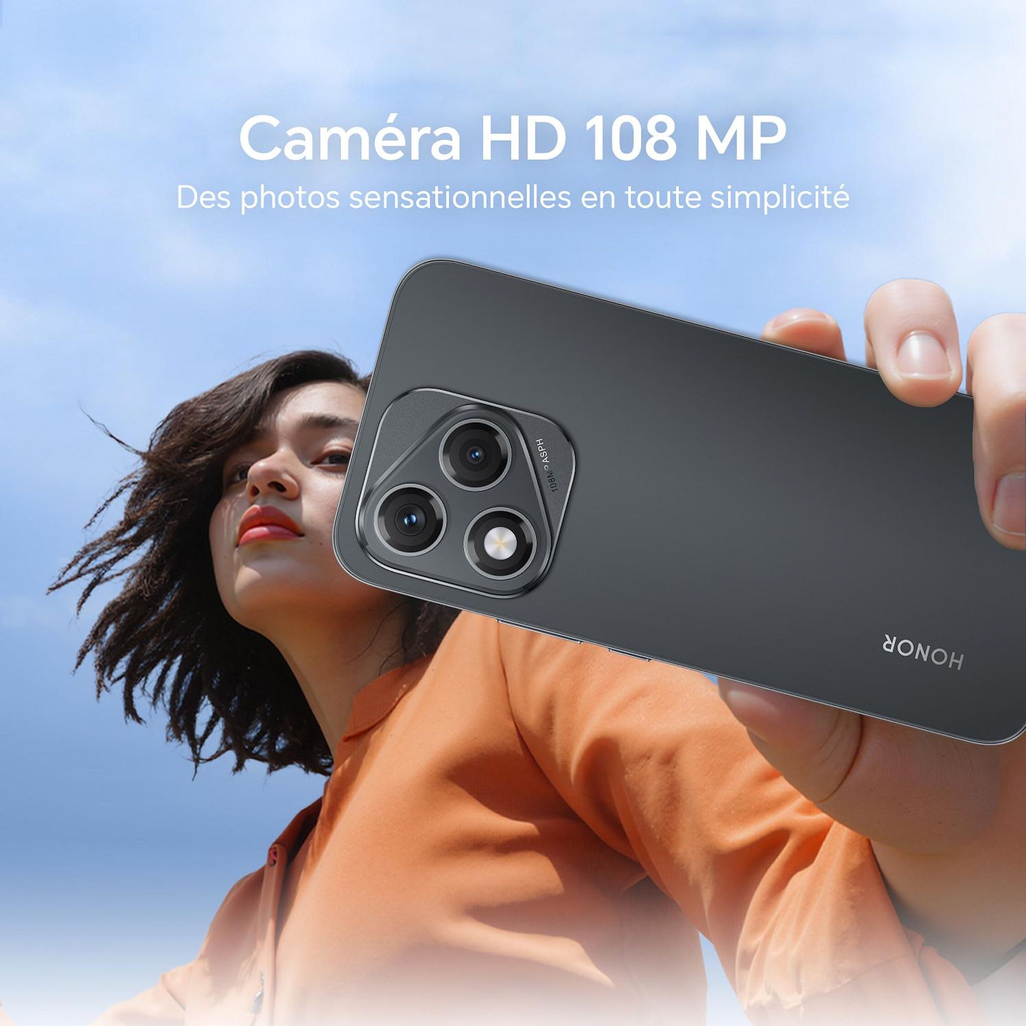 Voir la diapositive 2 : HONOR 400 Lite 5G 8Go 256Go - Noir