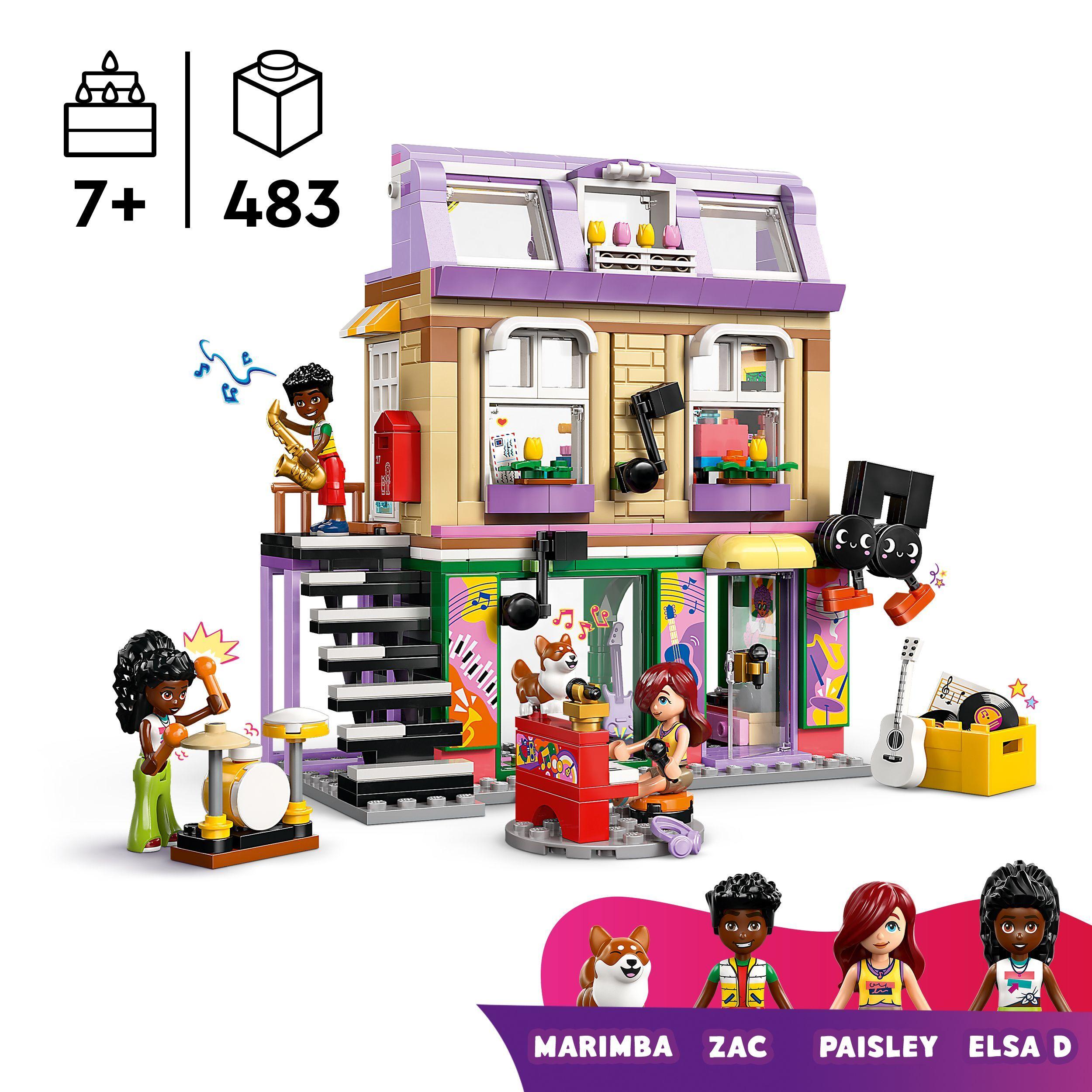 Voir la diapositive 3 : LEGO Friends 42653 Le Magasin de Musique et l’Appartement - Jouet Fille ou Garçon 7 ans