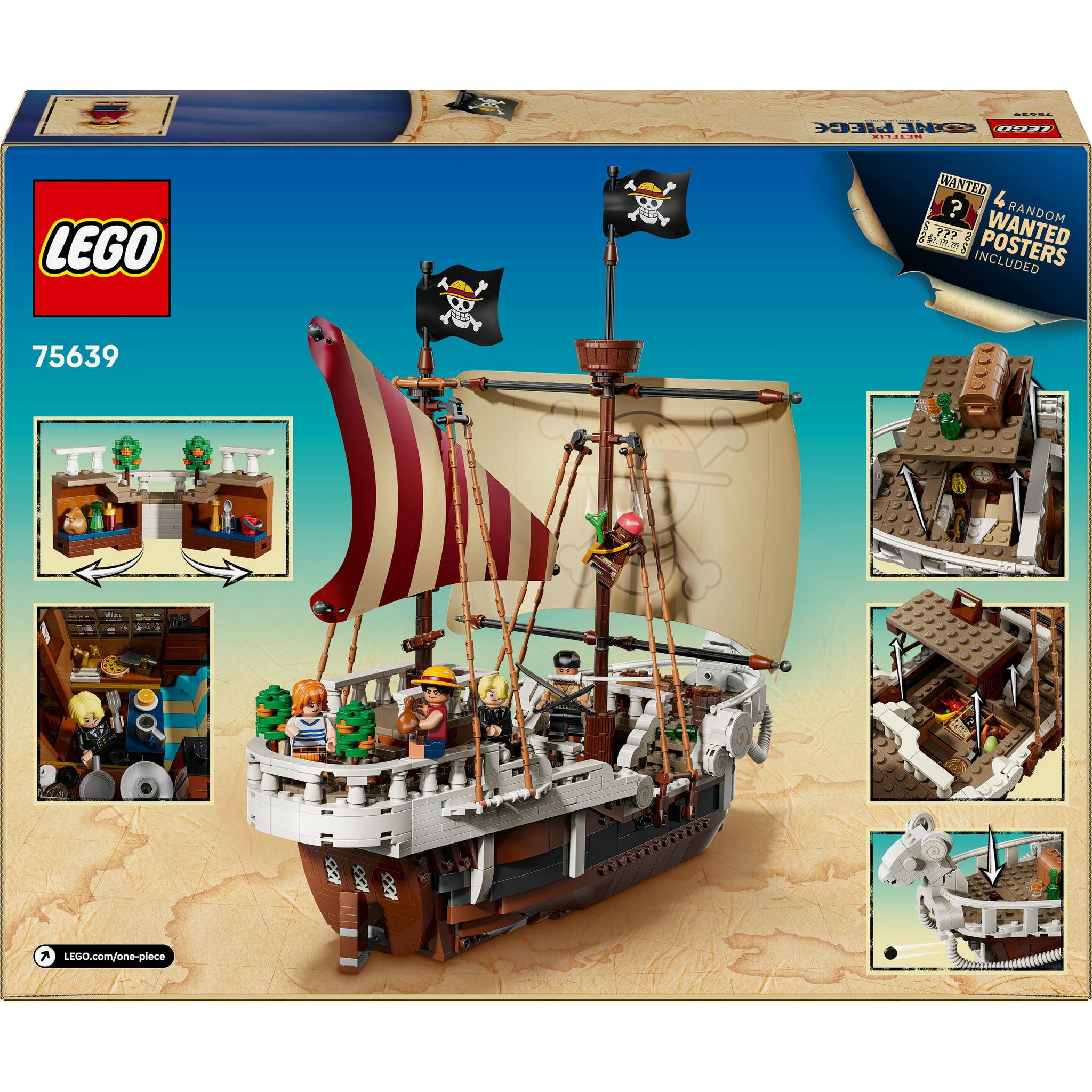 Voir la diapositive 8 : LEGO Le Bateau Pirate Vogue Merry One Piece 75639