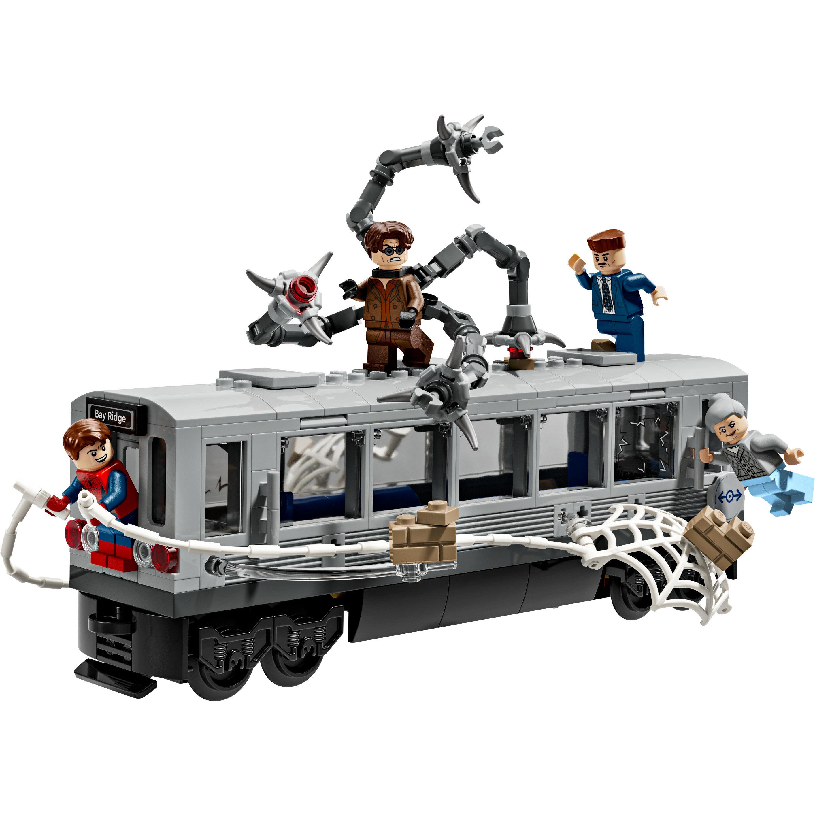 Voir la diapositive 2 : LEGO Marvel 76321 La Scène du Train de Spider-Man et Docteur Octopus - Jouet dès 9 ans
