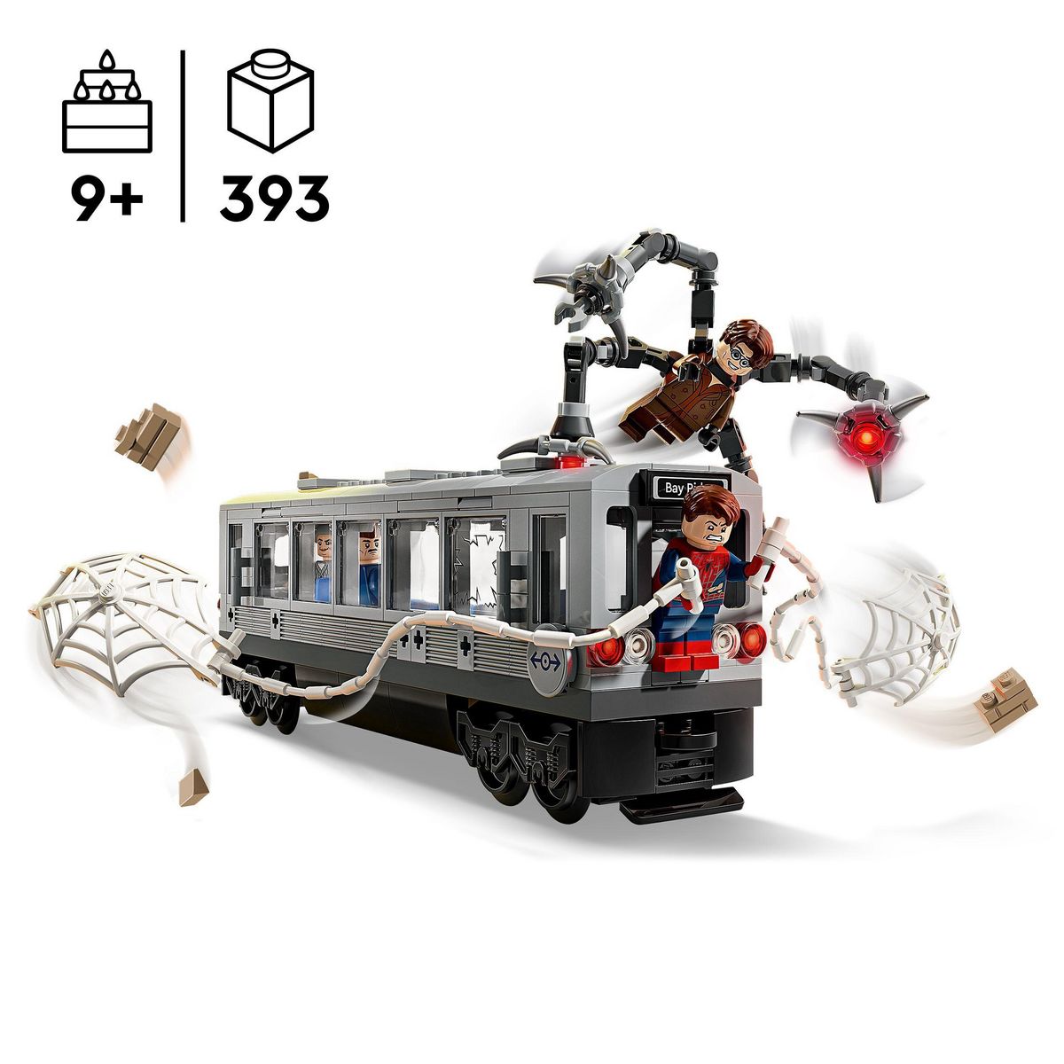 LEGO Marvel 76321 - La Scène de train de Spiderman et Docteur Octopus