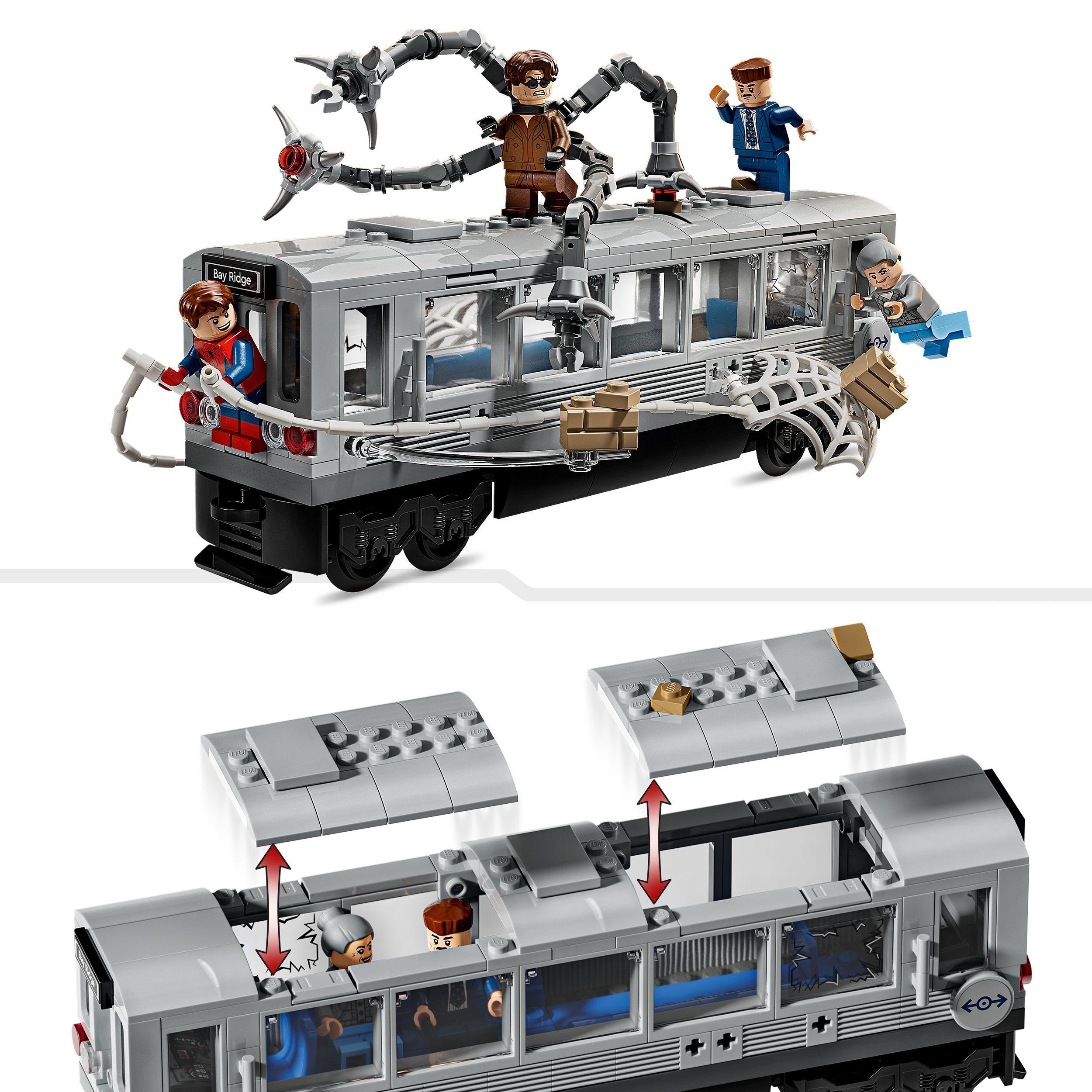 Voir la diapositive 4 : LEGO Marvel 76321 La Scène du Train de Spider-Man et Docteur Octopus - Jouet dès 9 ans