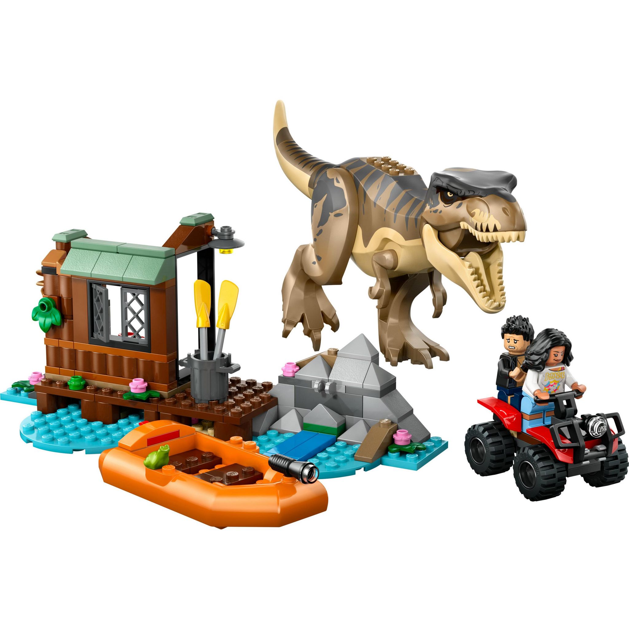 Voir la diapositive 2 : LEGO Jurassic World 76975 - Le T-Rex et l'évasion sur la rivière