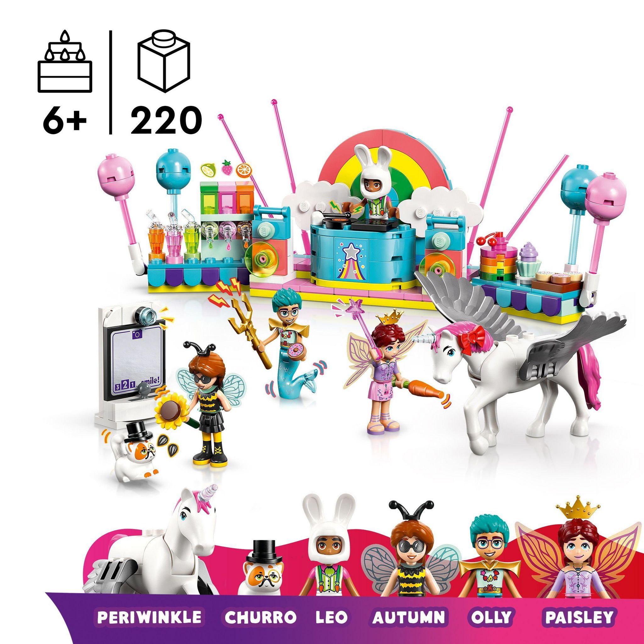 Voir la diapositive 3 : LEGO Friends 42661 - Soiree deguisee avec une Licorne et une Fee