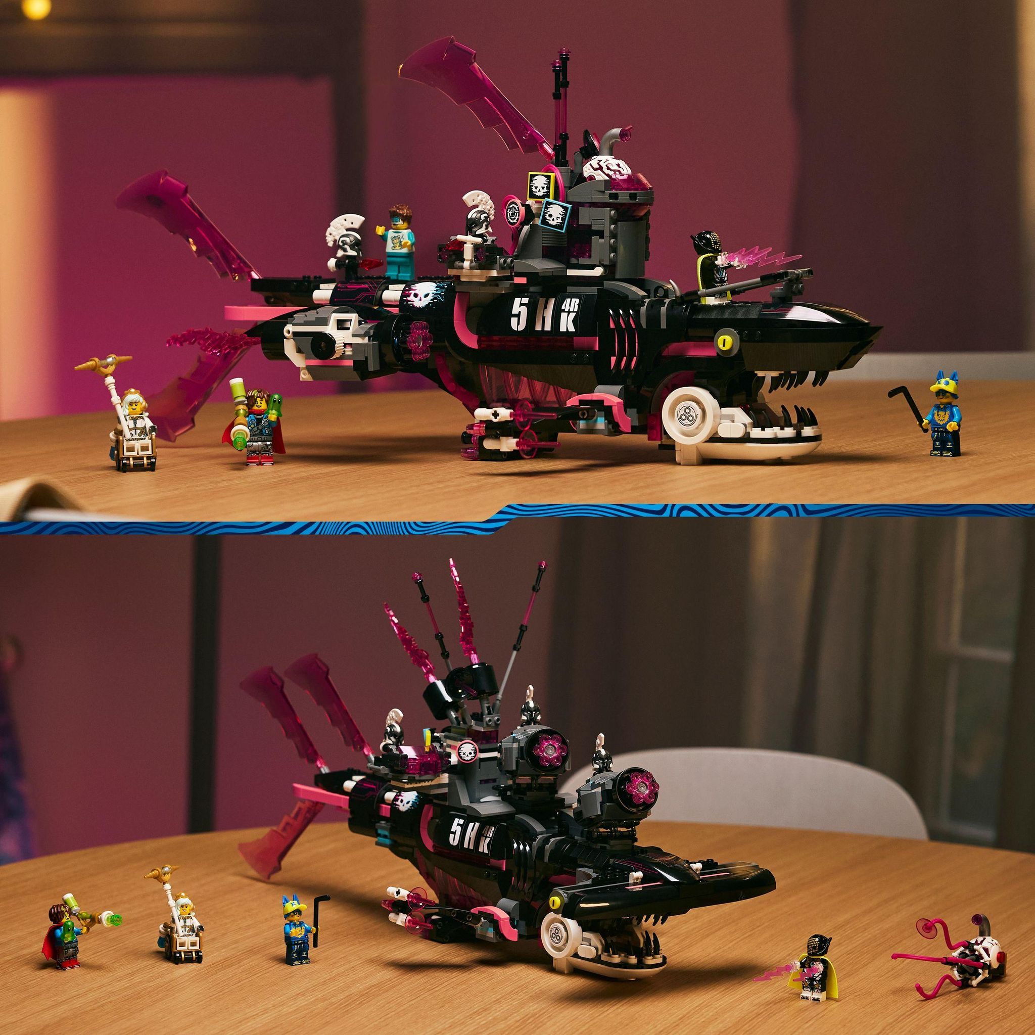 Voir la diapositive 6 : LEGO DREAMZZz 71500 - Le Sous Marin requin des cauchemars