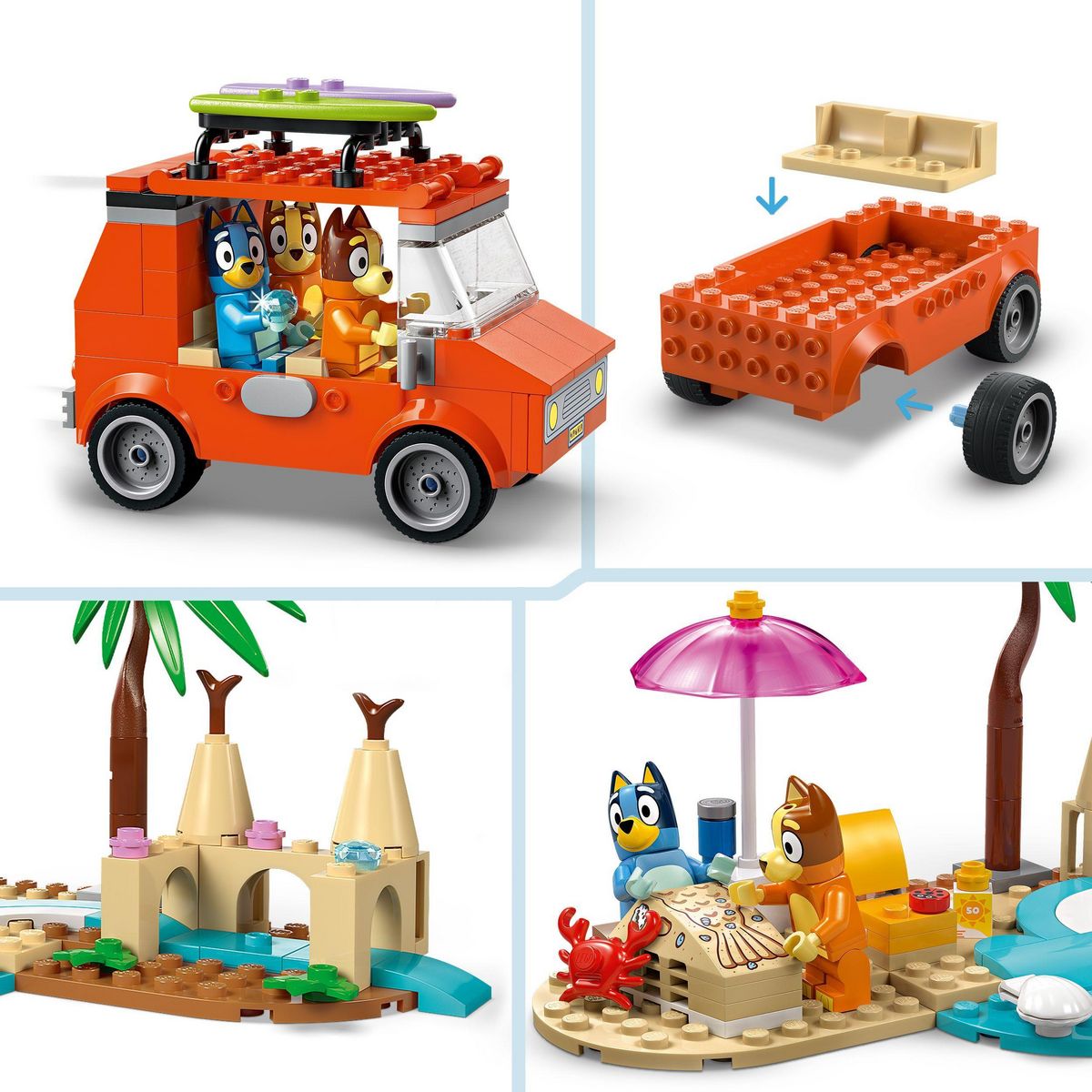 LEGO Bluey 11202 - Les vacances et le voyage en voiture de Bluey