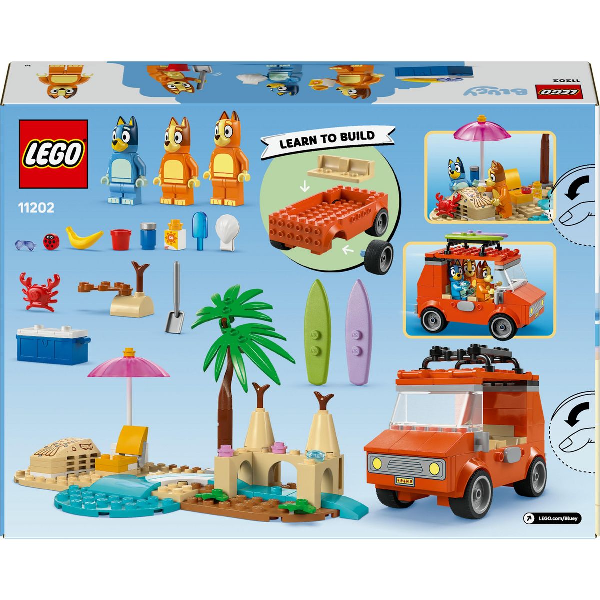 LEGO Bluey 11202 - Les vacances et le voyage en voiture de Bluey