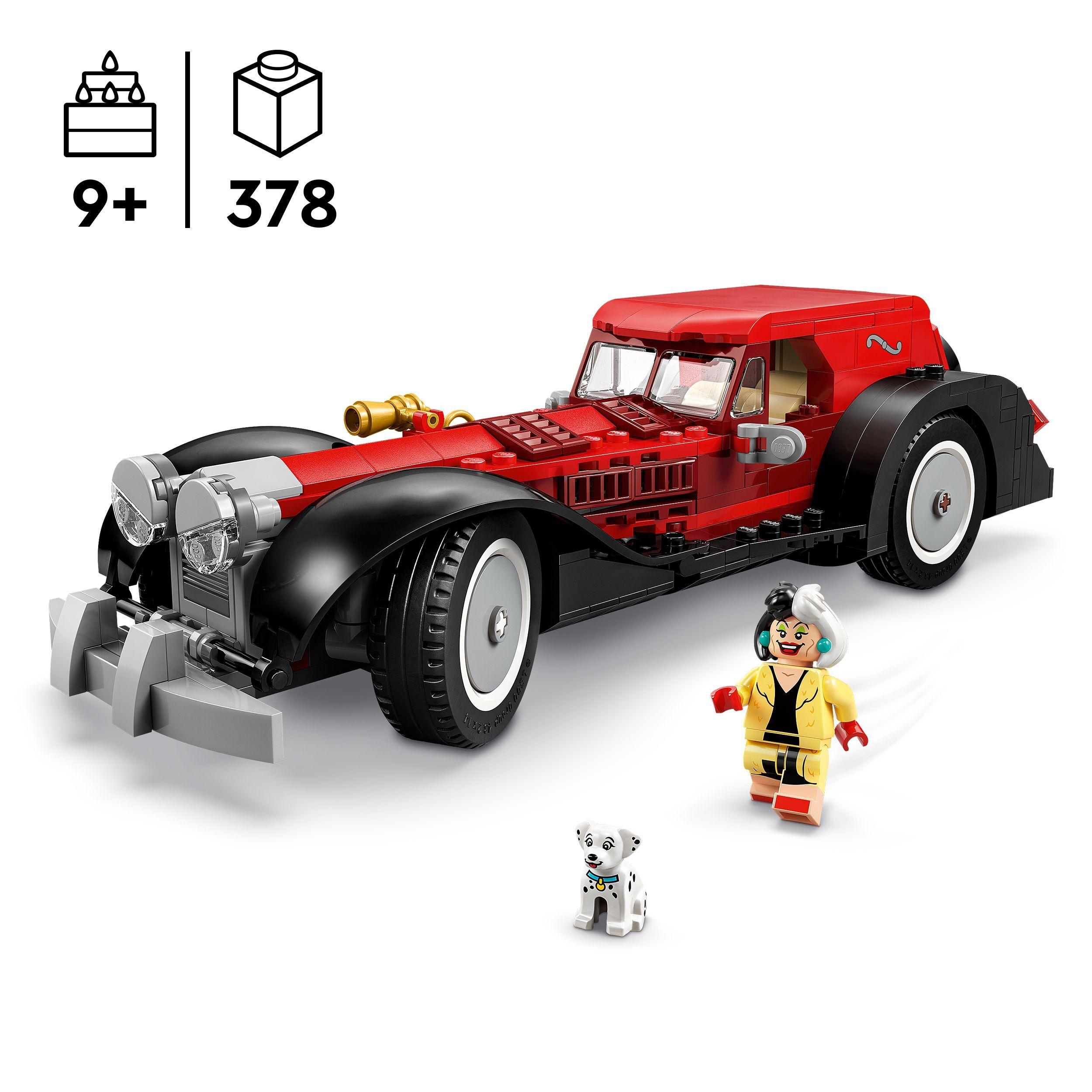 Voir la diapositive 3 : LEGO Disney 43277 La Voiture de Cruella d’Enfer - Jeu de Construction dès 9 ans - Chien