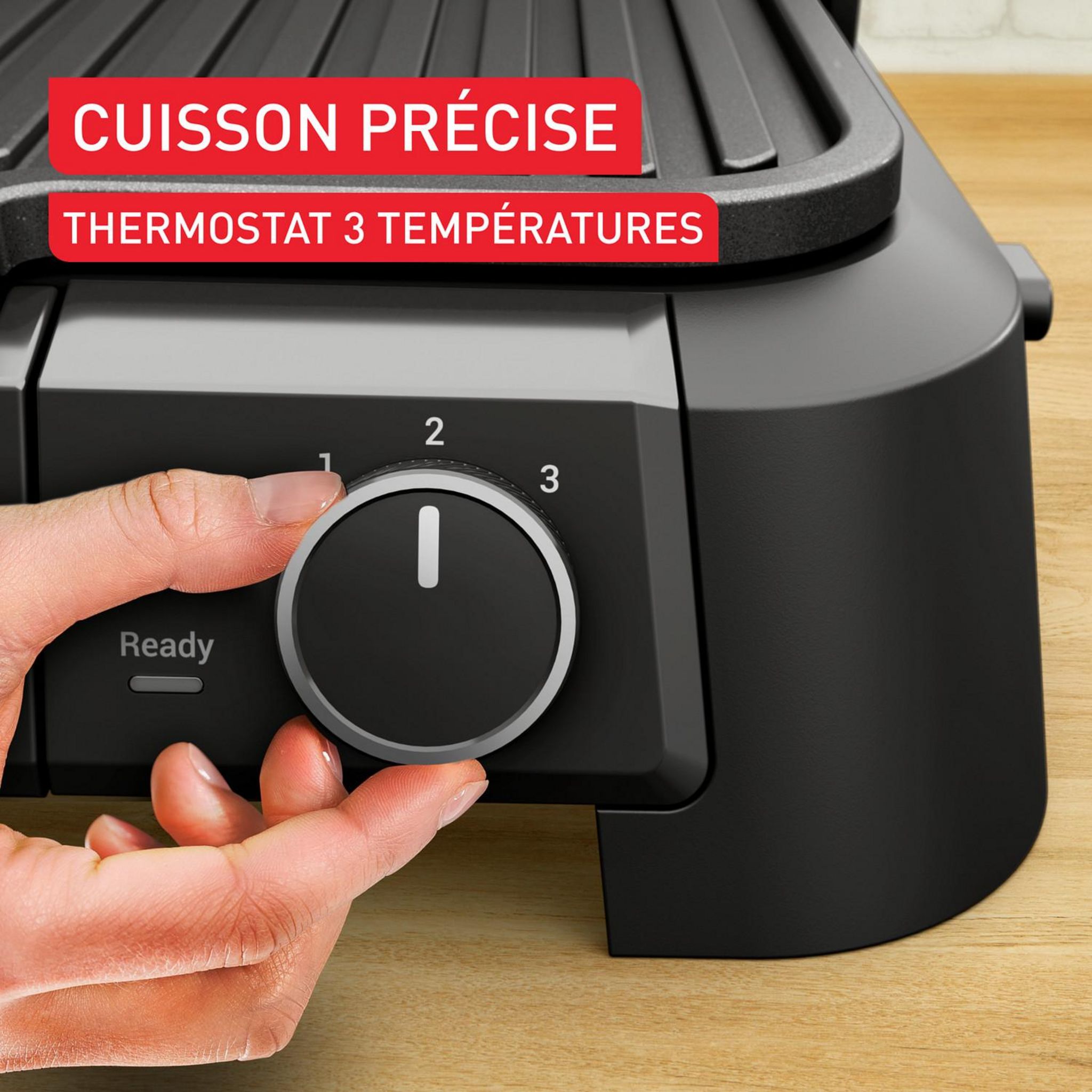 Voir la diapositive 5 : TEFAL Grille viande 3 en 1 GC520DEO - Noir