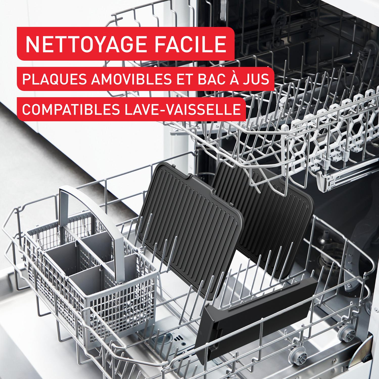 Voir la diapositive 6 : TEFAL Grille viande 3 en 1 GC520DEO - Noir