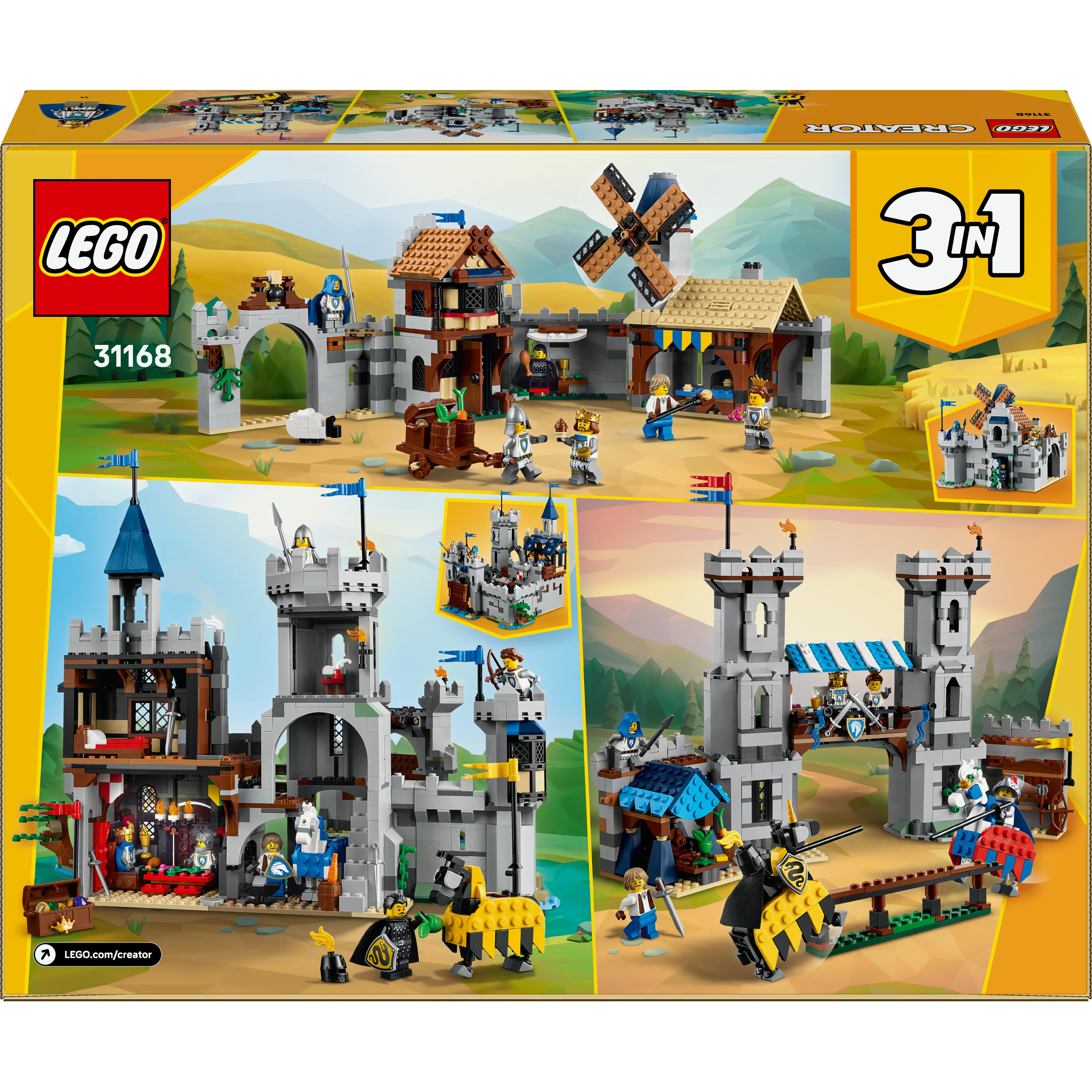 Voir la diapositive 8 : LEGO Creator 3-en-1 31168 Le Château Médiéval des Chevaliers - Jeu de Construction 9 ans