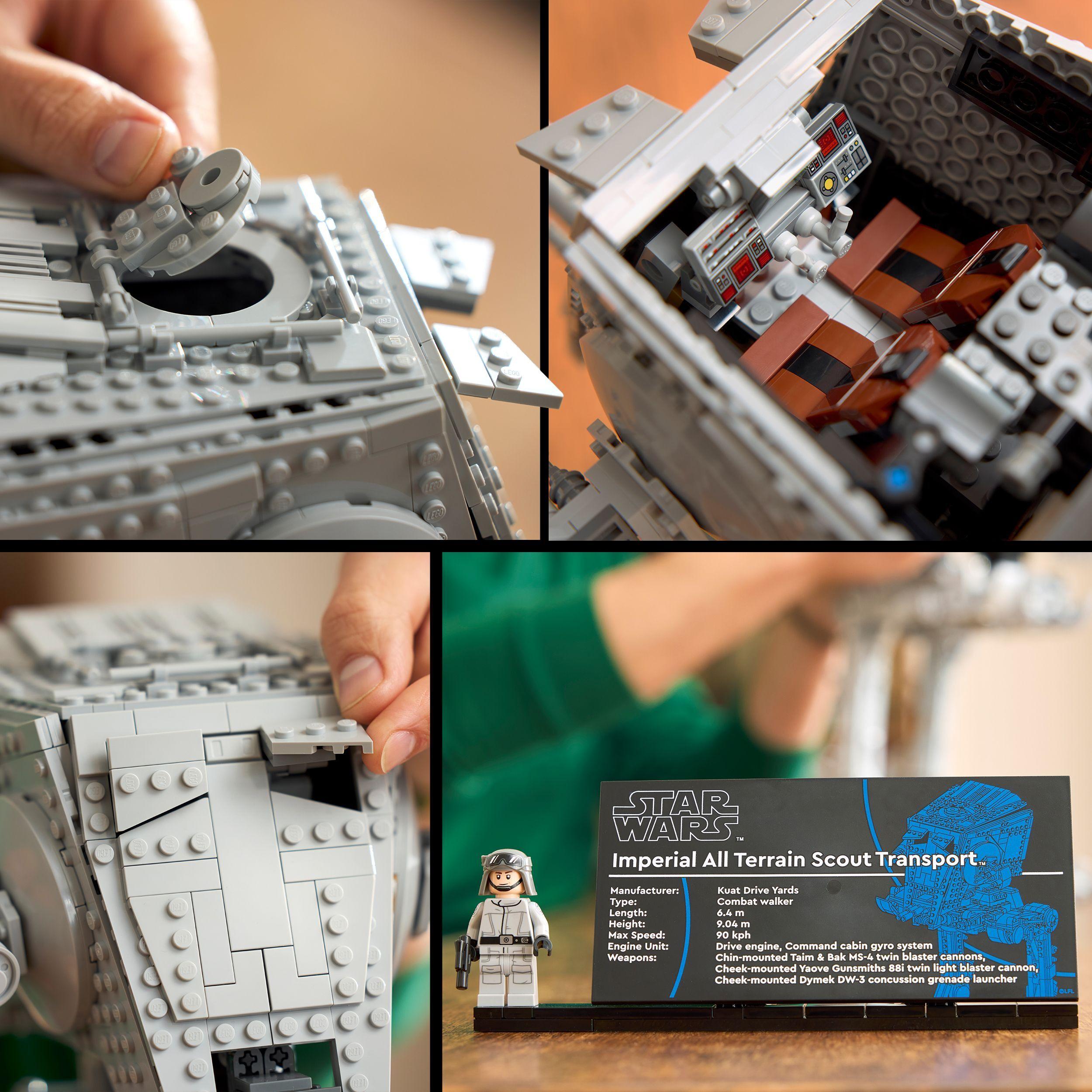 Voir la diapositive 6 : LEGO Star Wars 75417 Le Marcheur AT-ST - Set de Construction pour Adulte - Décoration