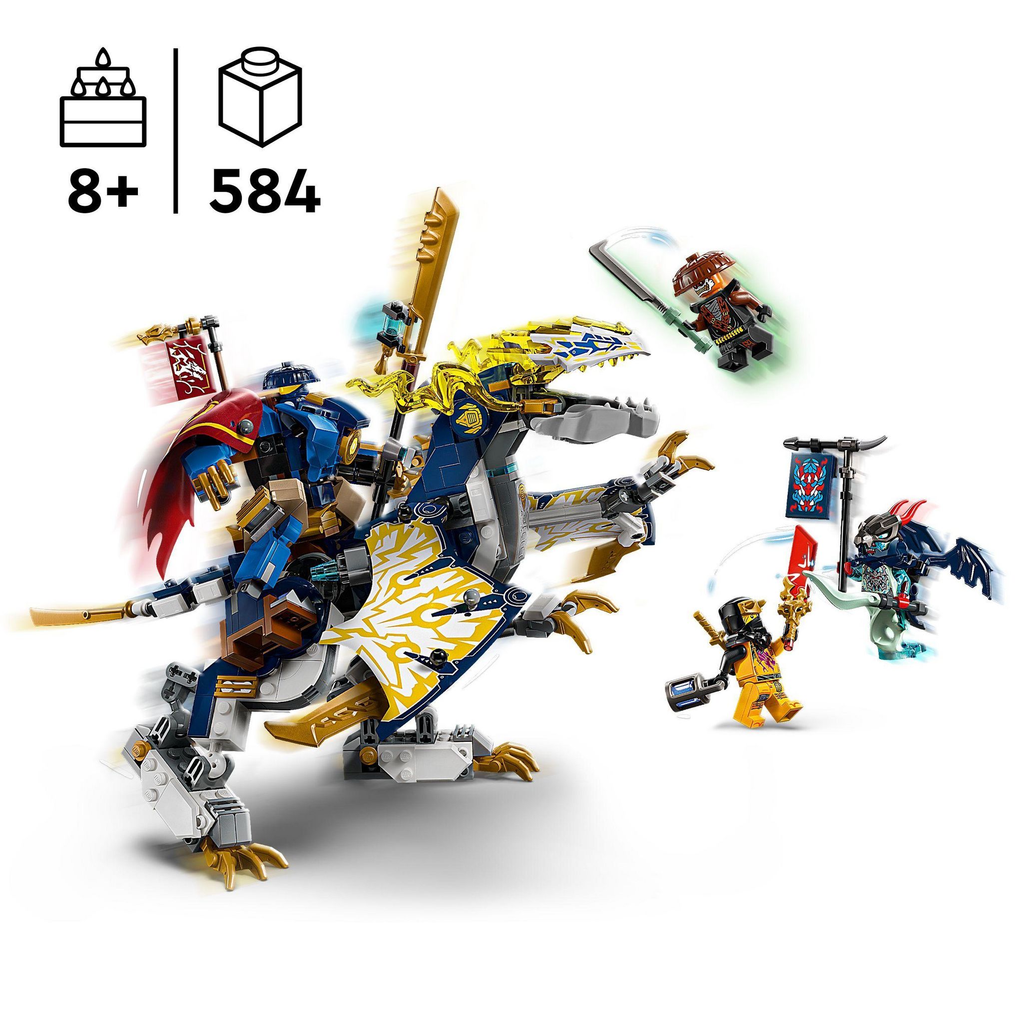 Voir la diapositive 3 : LEGO Ninjago 71843 - Le Robot Dragonnier de Rogue