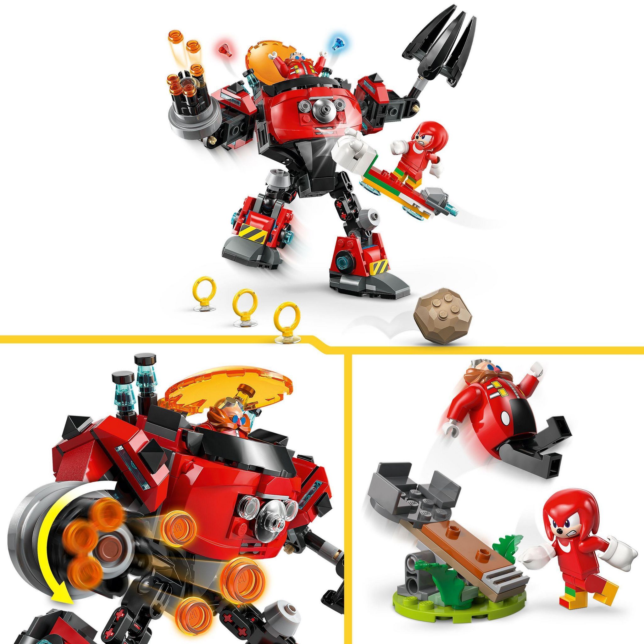 Voir la diapositive 4 : LEGO Sonic 77005 - Knuckles contre l'Egg Crusher de Dr Eggman