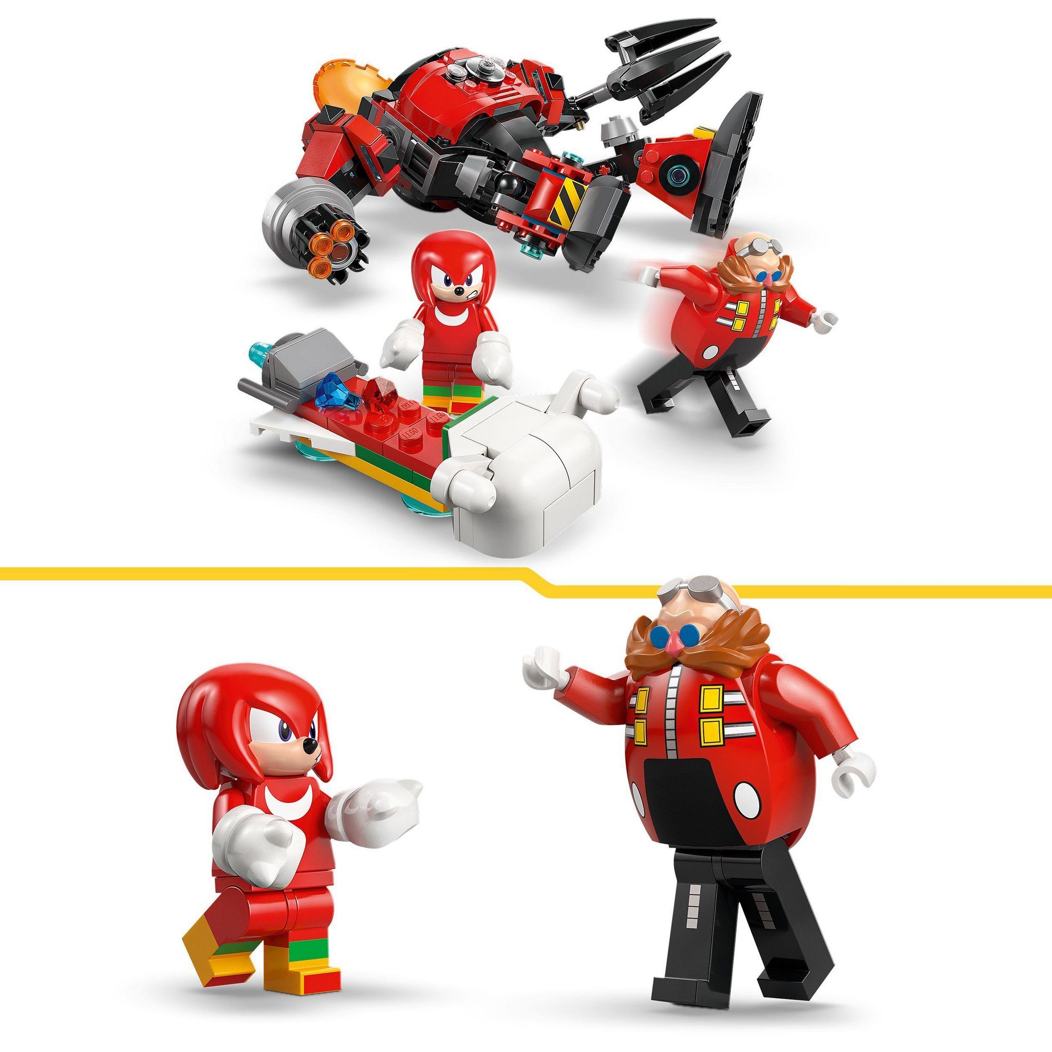 Voir la diapositive 5 : LEGO Sonic 77005 - Knuckles contre l'Egg Crusher de Dr Eggman