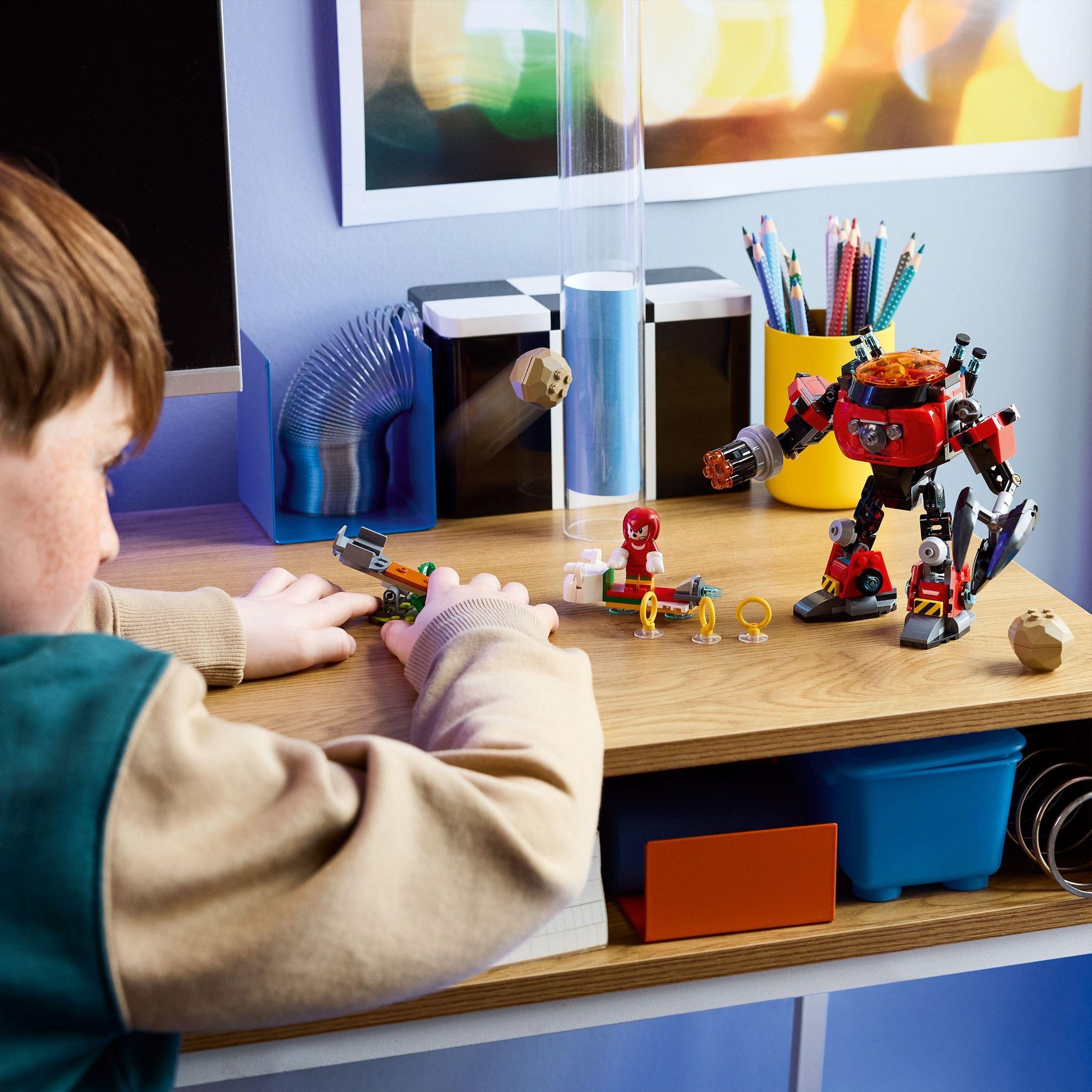 Voir la diapositive 7 : LEGO Sonic 77005 - Knuckles contre l'Egg Crusher de Dr Eggman