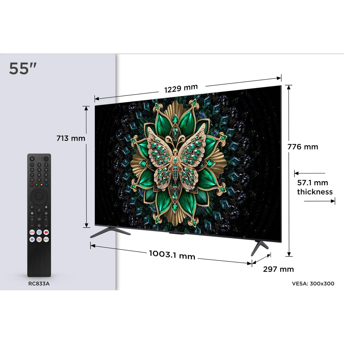 TCL TV QD Mini LED 55C6K 2025