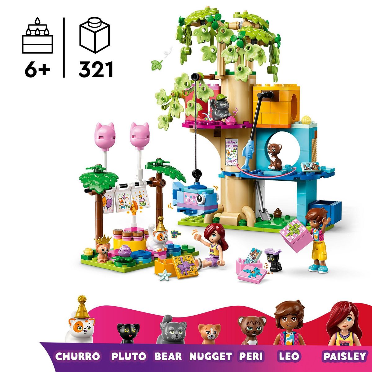 LEGO Friends 42666 - La fete d'anniversaire et l'arbre a chats