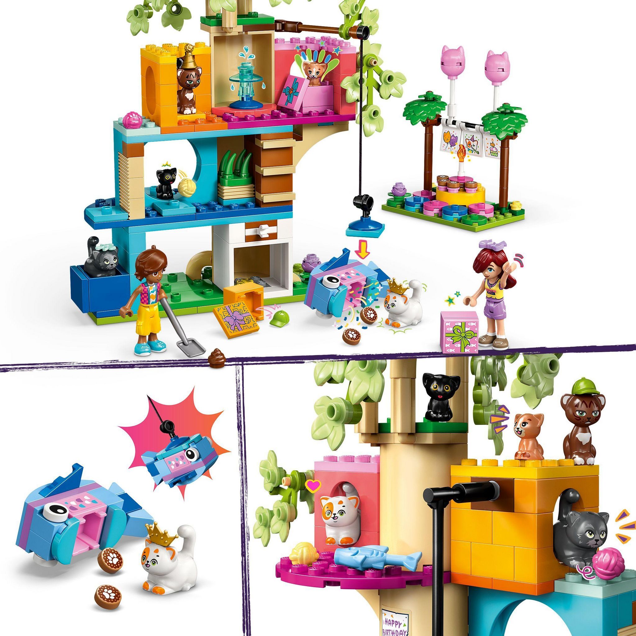 Voir la diapositive 4 : LEGO Friends 42666 - La fete d'anniversaire et l'arbre a chats