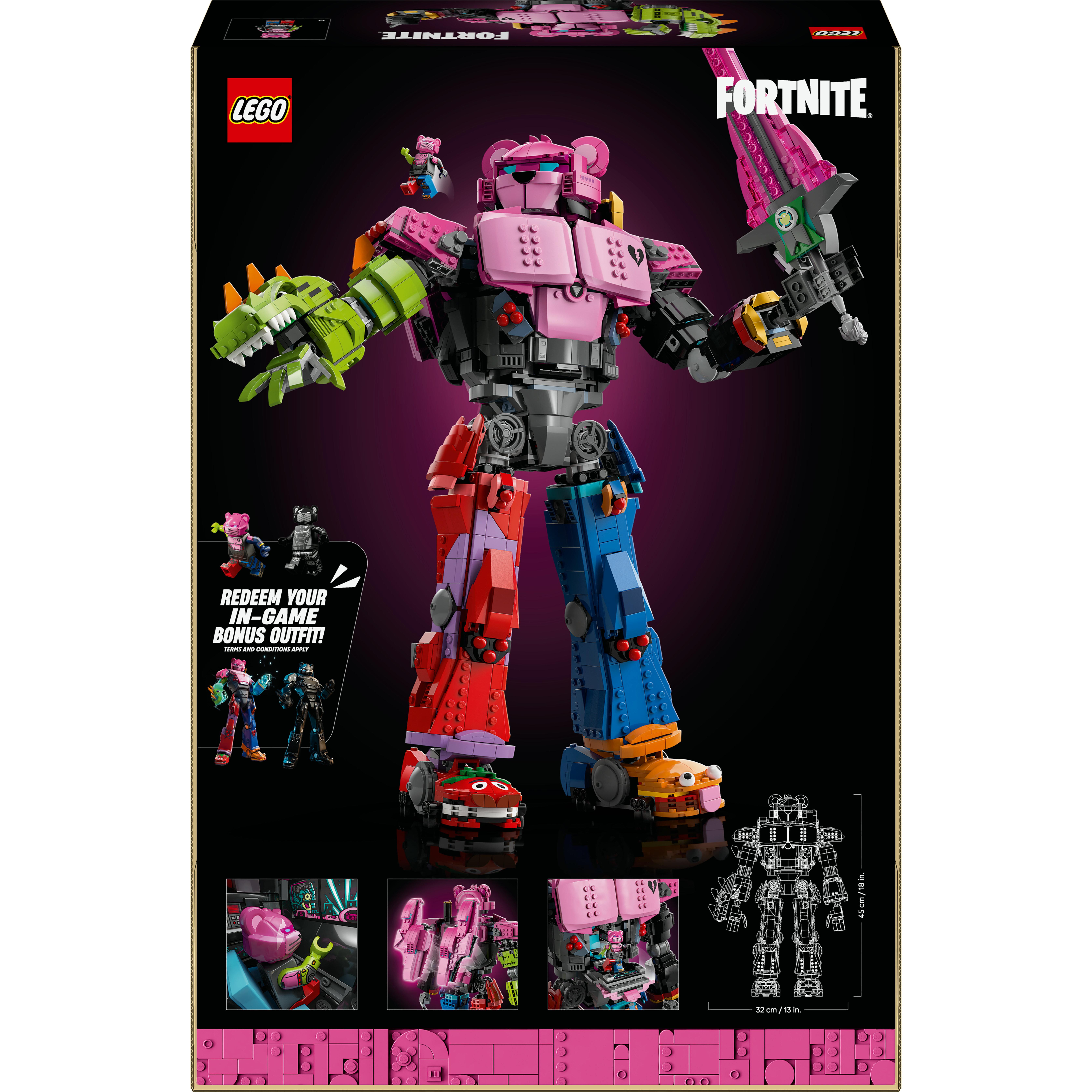 Voir la diapositive 8 : LEGO Fortnite 77078 Chef de l'Équipe Mécha - Set de Construction Collector pour Adulte