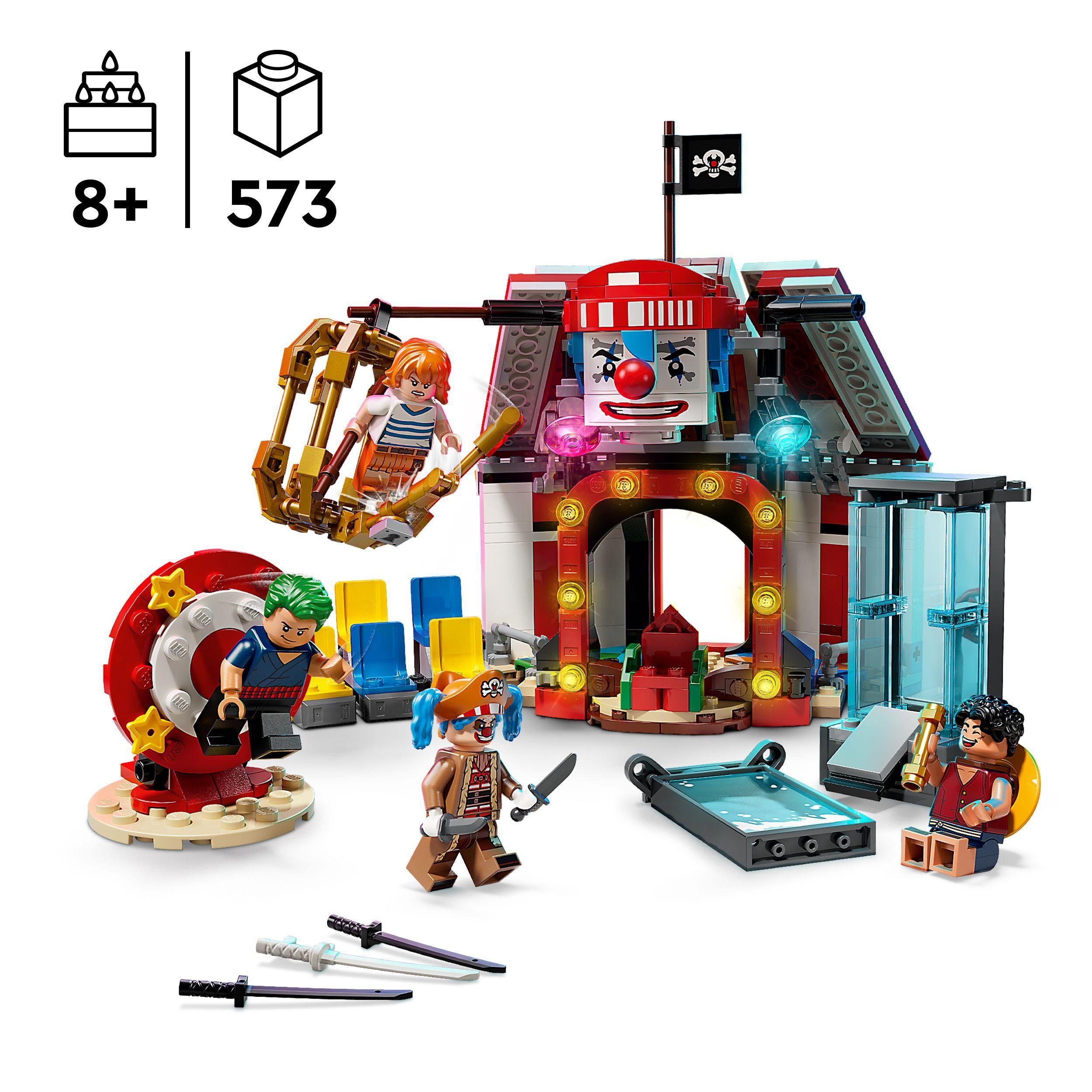 Voir la diapositive 3 : LEGO ONE PIECE 75637 Le Chapiteau de Baggy le Clown -  Jeu pour Garçon dès 8 ans - Cadeau