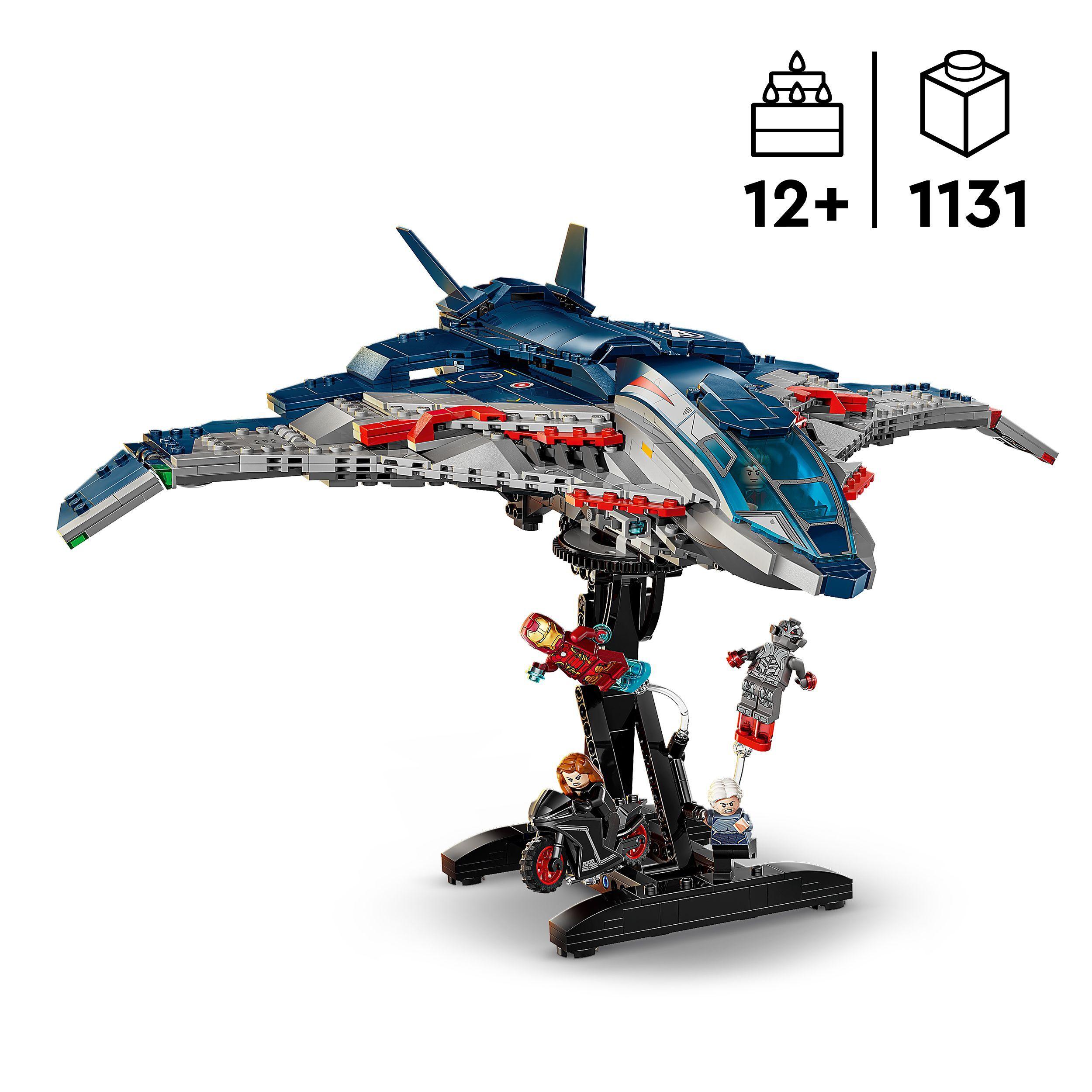 Voir la diapositive 3 : LEGO Marvel 76325 Le Quinjet d’Avengers : L'Ère d'Ultron - Jeu Garçon ou Fille 10 ans