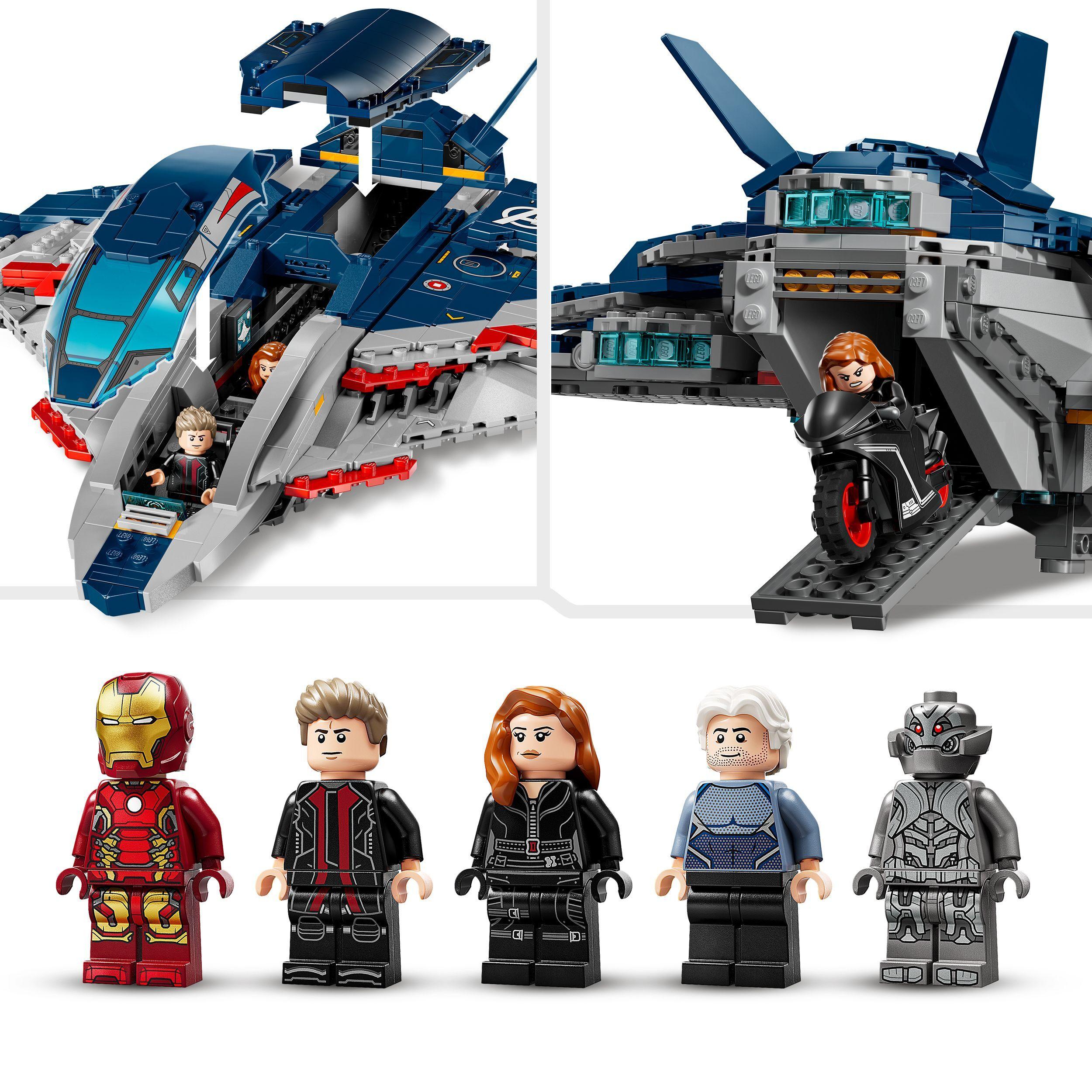 Voir la diapositive 5 : LEGO Marvel 76325 Le Quinjet d’Avengers : L'Ère d'Ultron - Jeu Garçon ou Fille 10 ans