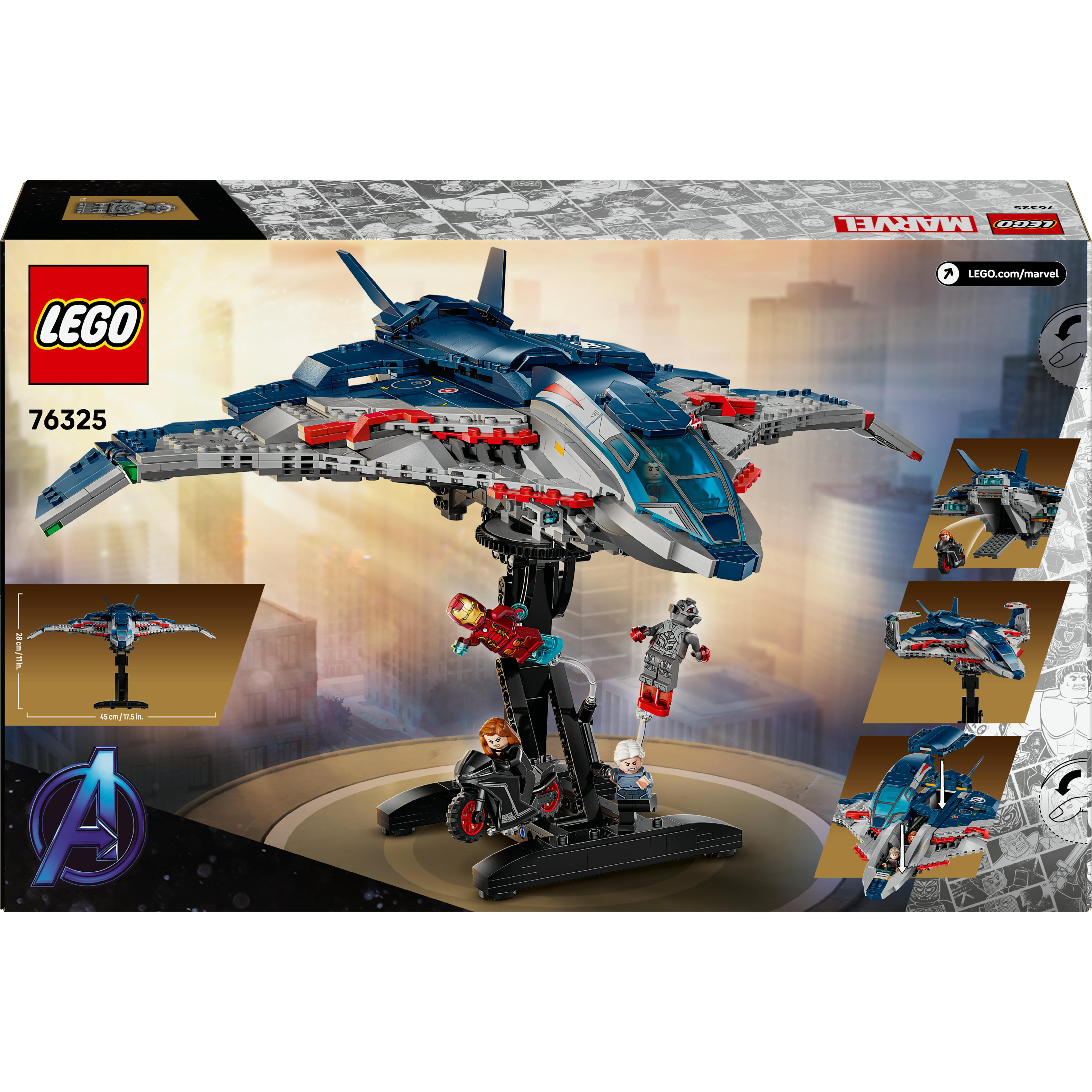 Voir la diapositive 8 : LEGO Marvel 76325 Le Quinjet d’Avengers : L'Ère d'Ultron - Jeu Garçon ou Fille 10 ans