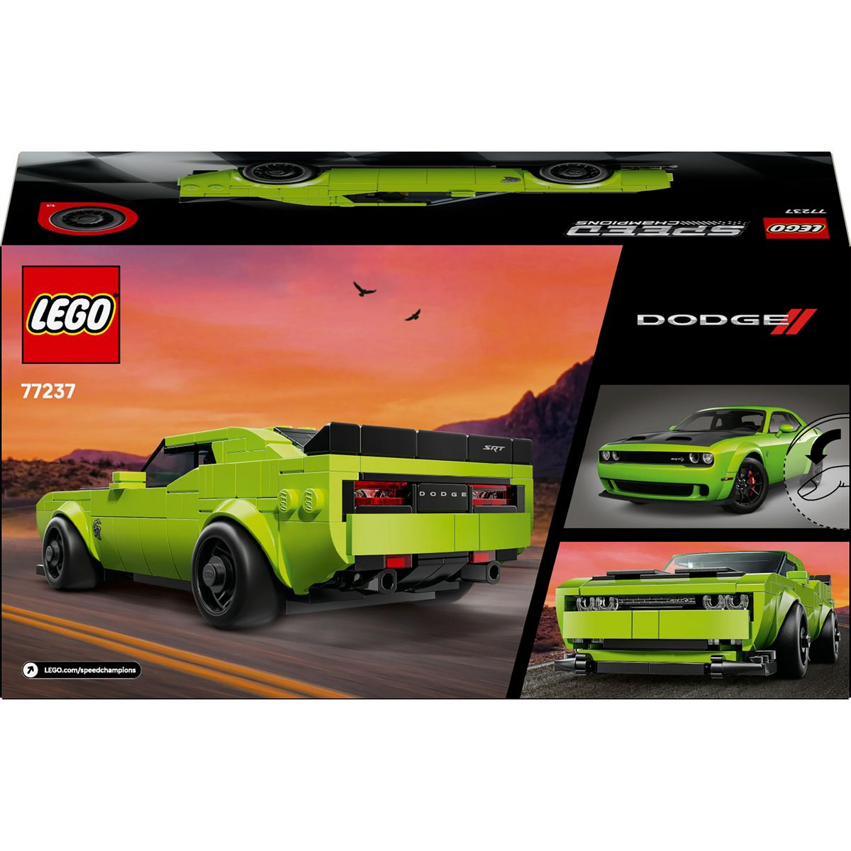 LEGO Speed Champions 77237 - Voiture de Sport Dodge Challenger SRT Hellcat