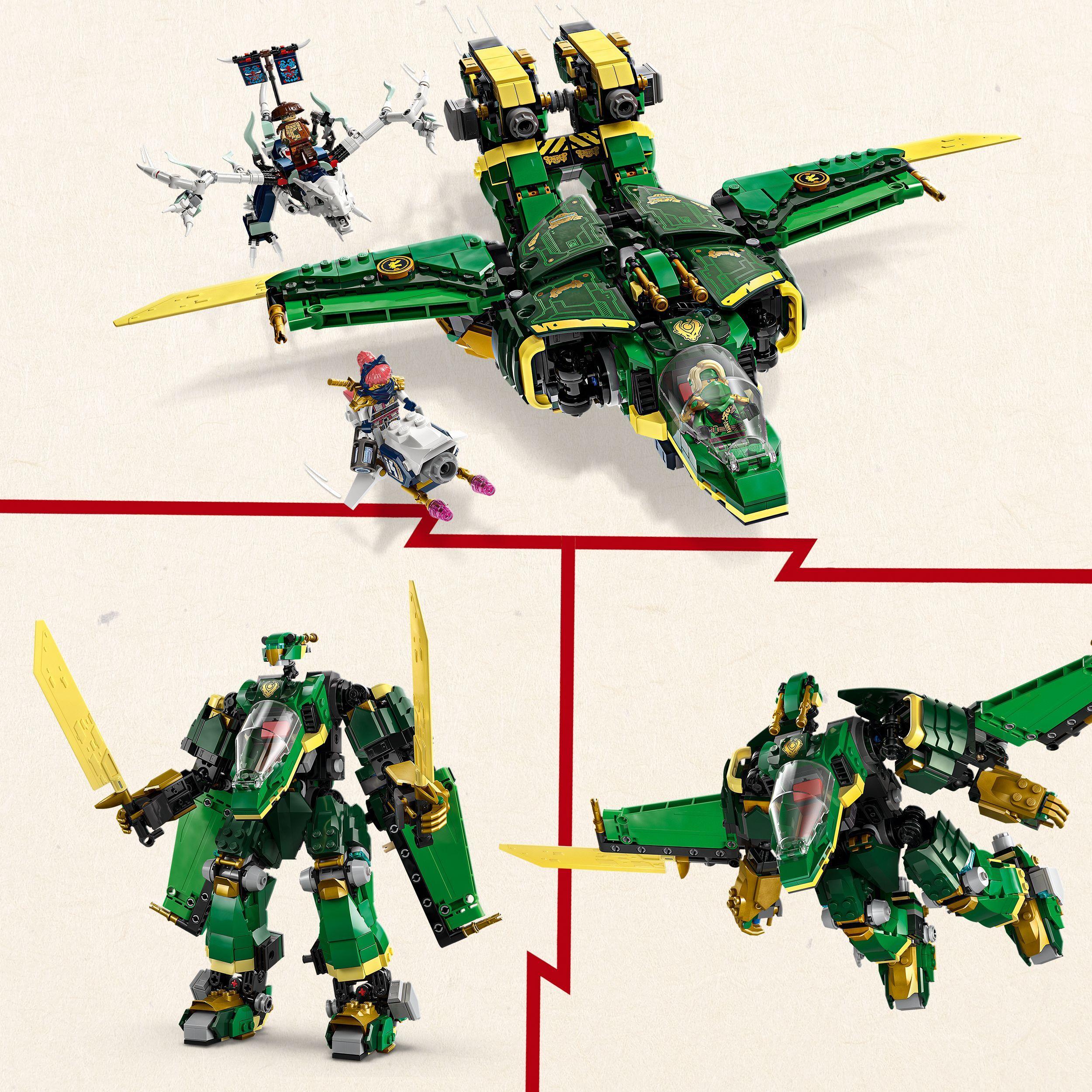 Voir la diapositive 4 : LEGO NINJAGO 71845 L’Avion-Robot de Lloyd - Jeu de Construction Garçon ou Fille dès 9 ans