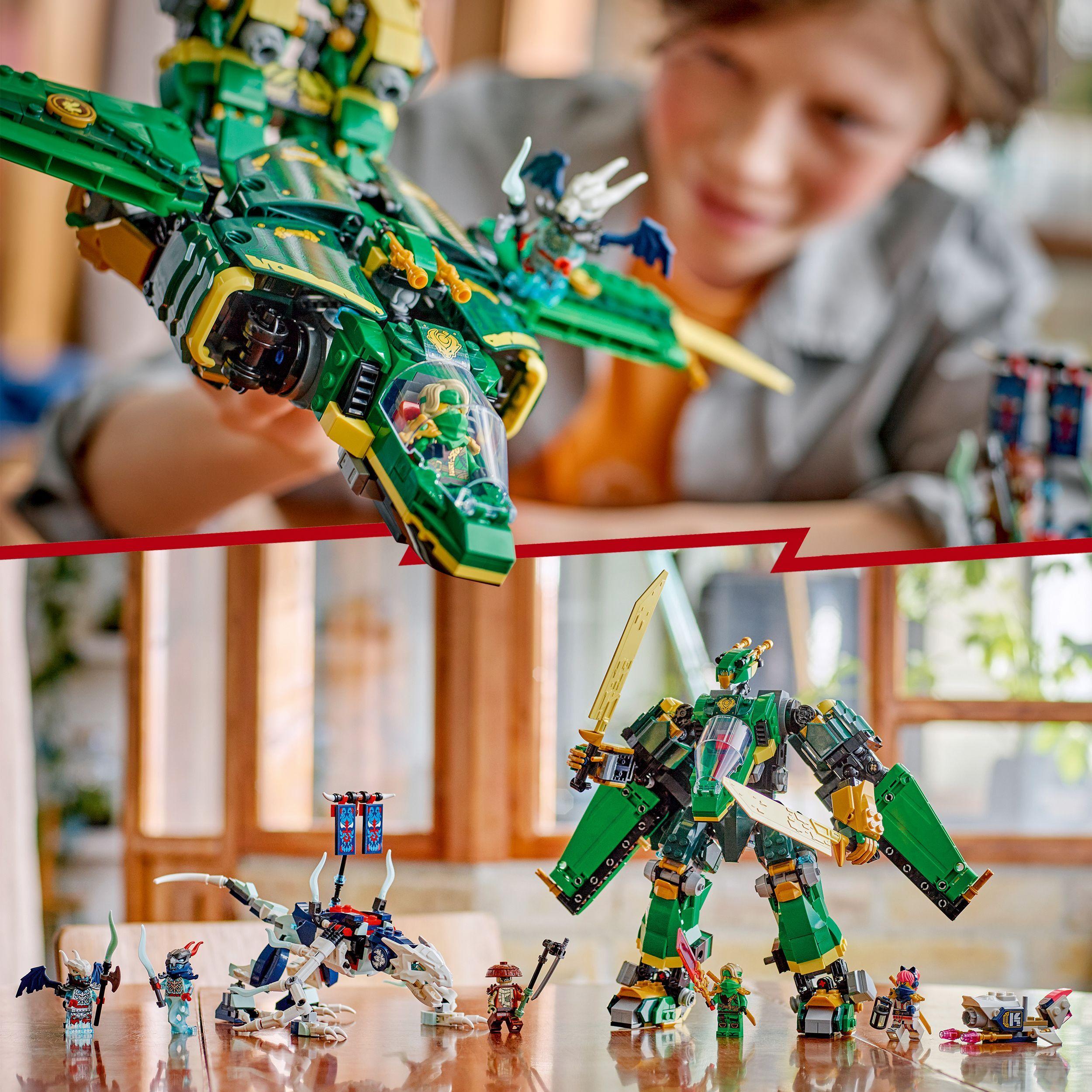Voir la diapositive 6 : LEGO NINJAGO 71845 L’Avion-Robot de Lloyd - Jeu de Construction Garçon ou Fille dès 9 ans