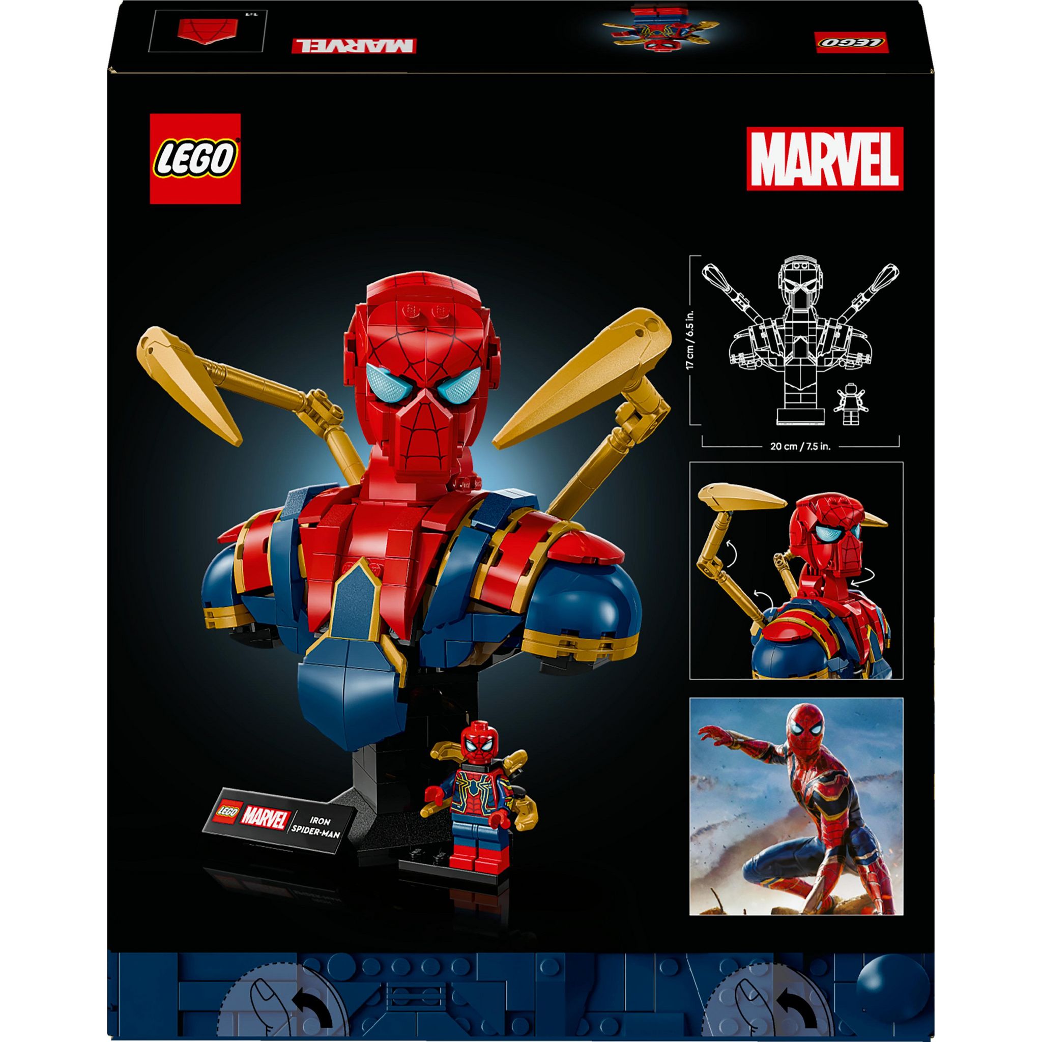 Voir la diapositive 8 : LEGO Marvel 76326 Buste d’Iron Spider-Man - Set de Construction Collector pour Adulte