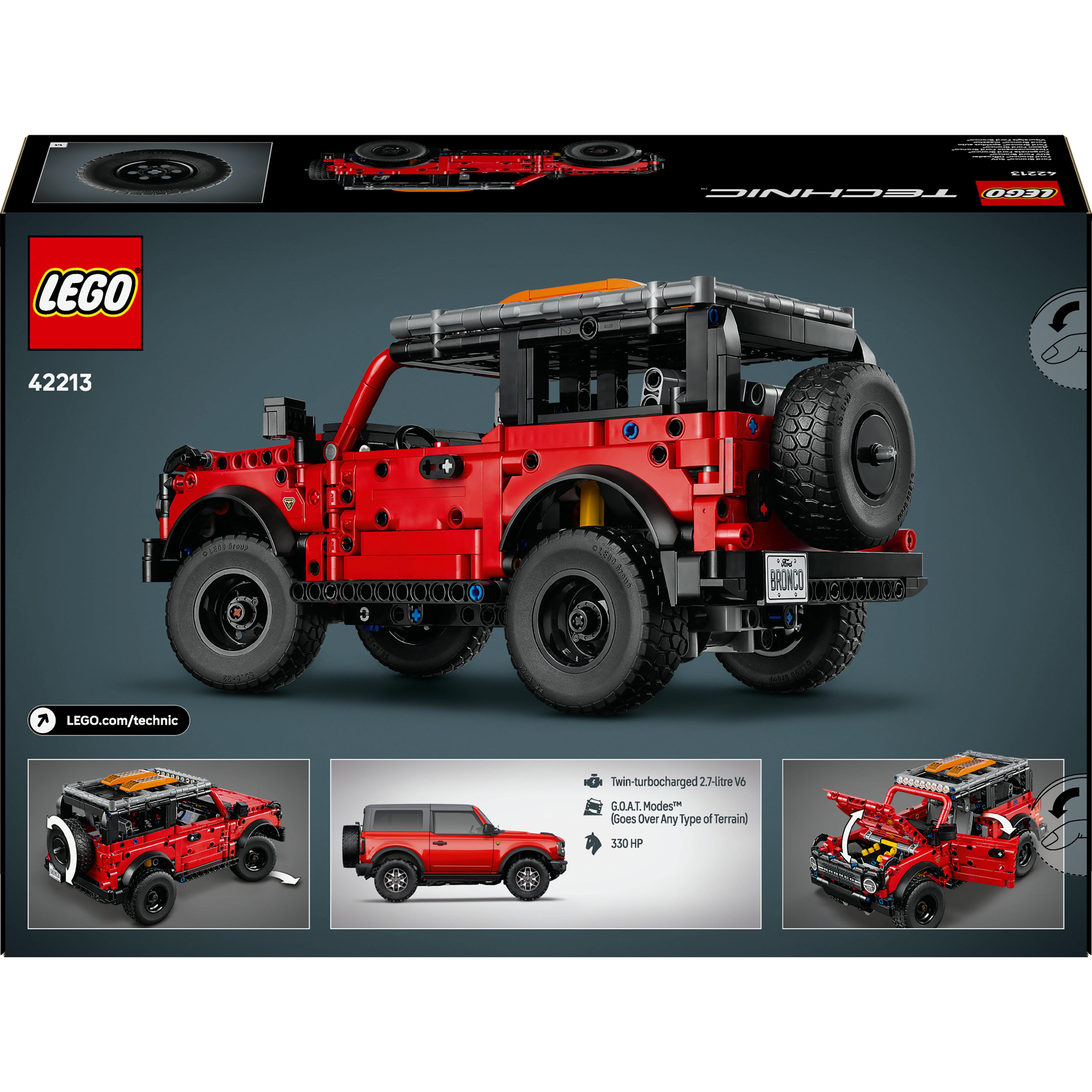 Voir la diapositive 8 : LEGO Technic 42213 SUV Ford Bronco - Jeu de Construction Collector Garçon ou Fille 9 ans