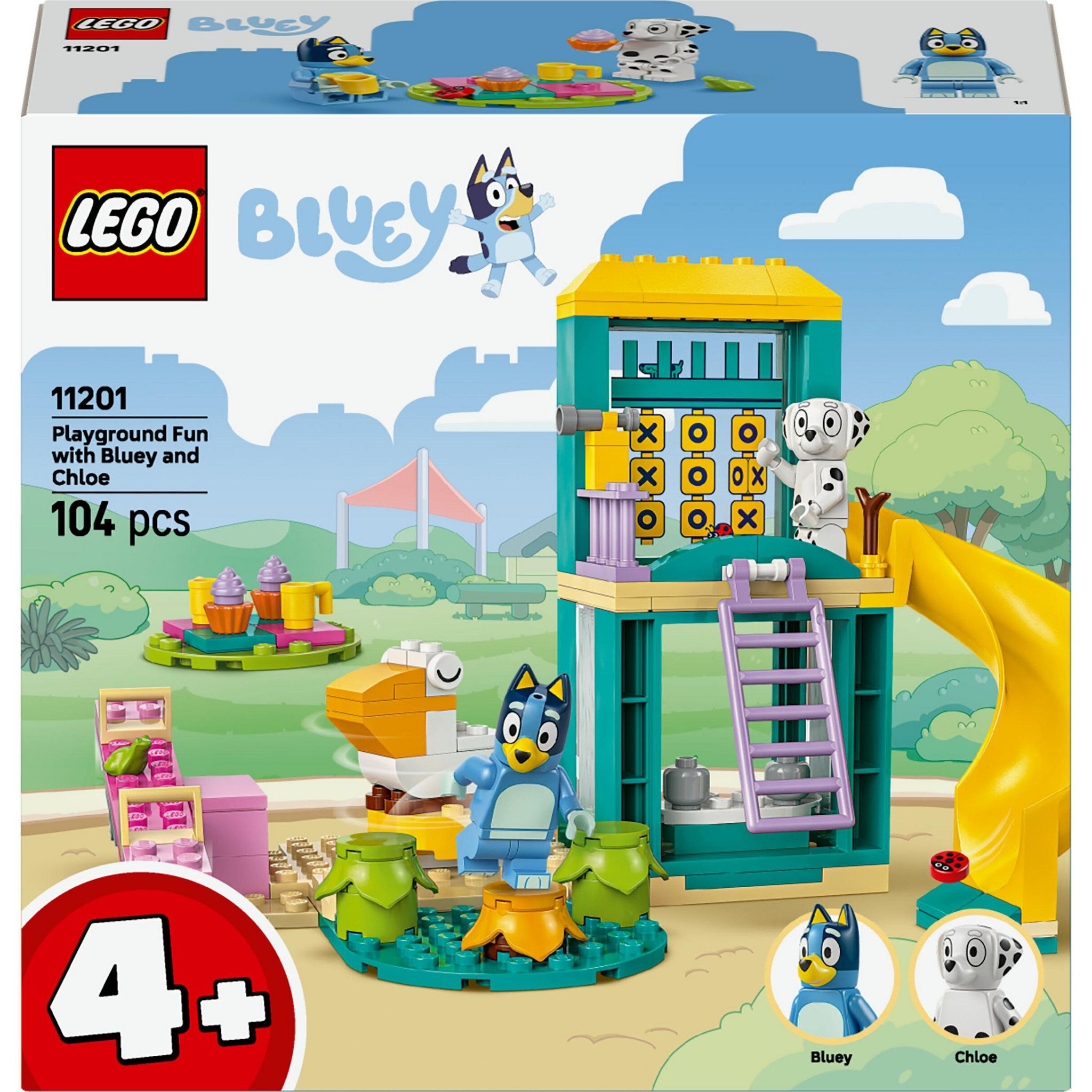 LEGO Bluey 11201 Bluey et Chloé à l’Aire de Jeux - Jeu de Construction dès 4 ans - Animaux