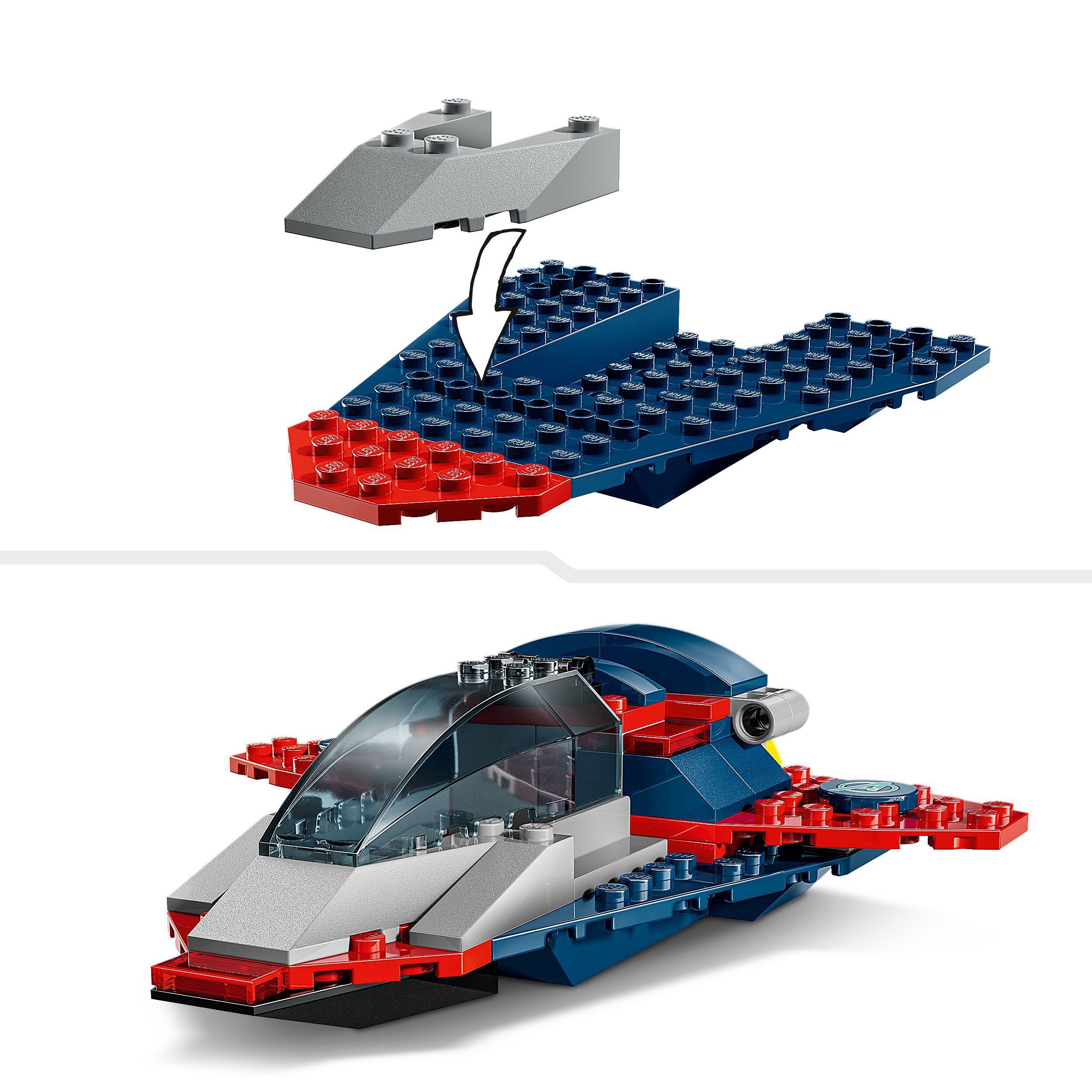 Voir la diapositive 4 : LEGO Marvel 76319 Captain America contre Thanos - Jouet Avion pour Enfants dès 4 ans