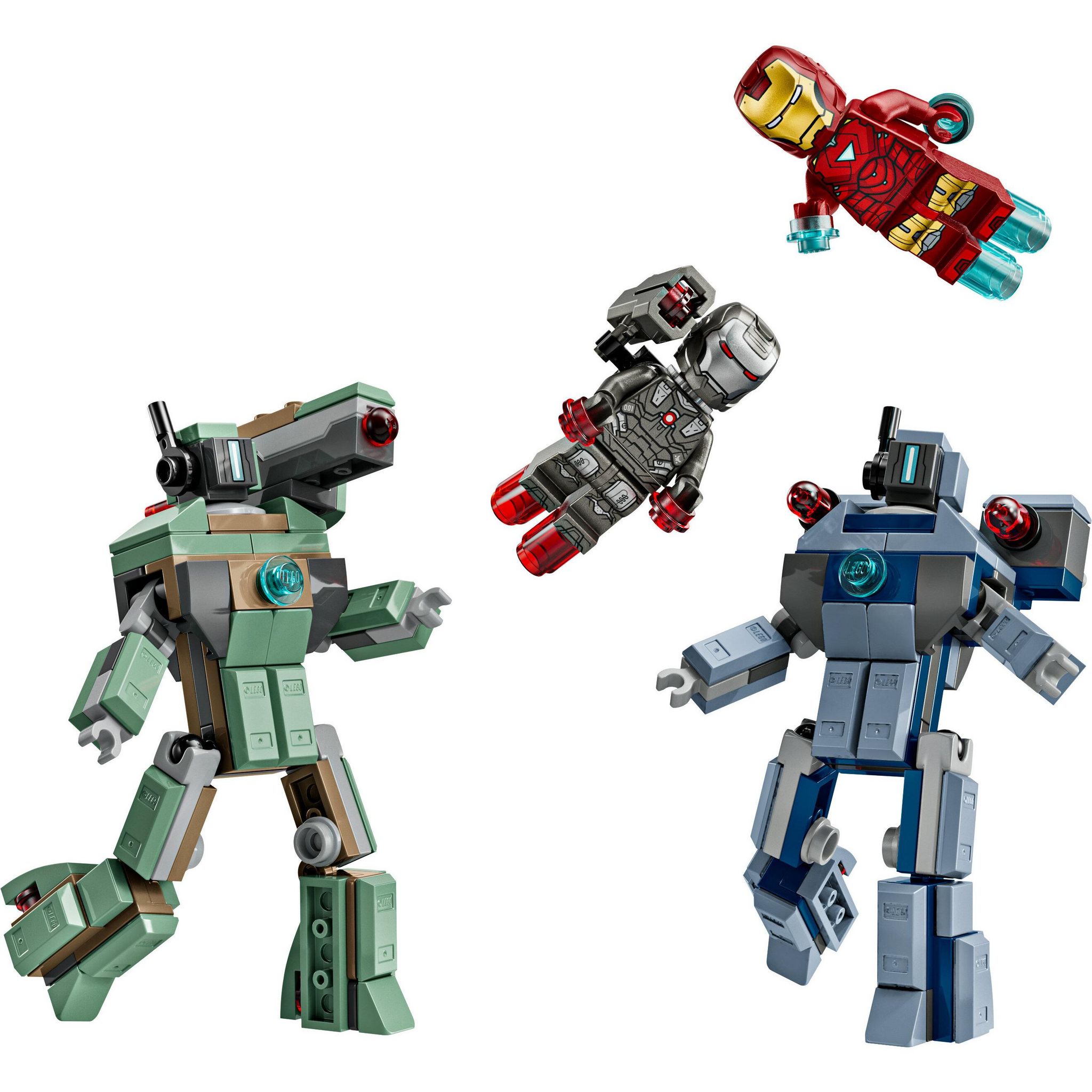 Voir la diapositive 2 : LEGO Marvel 76320 - Iron Man et War Machine contre les drones de Hammer