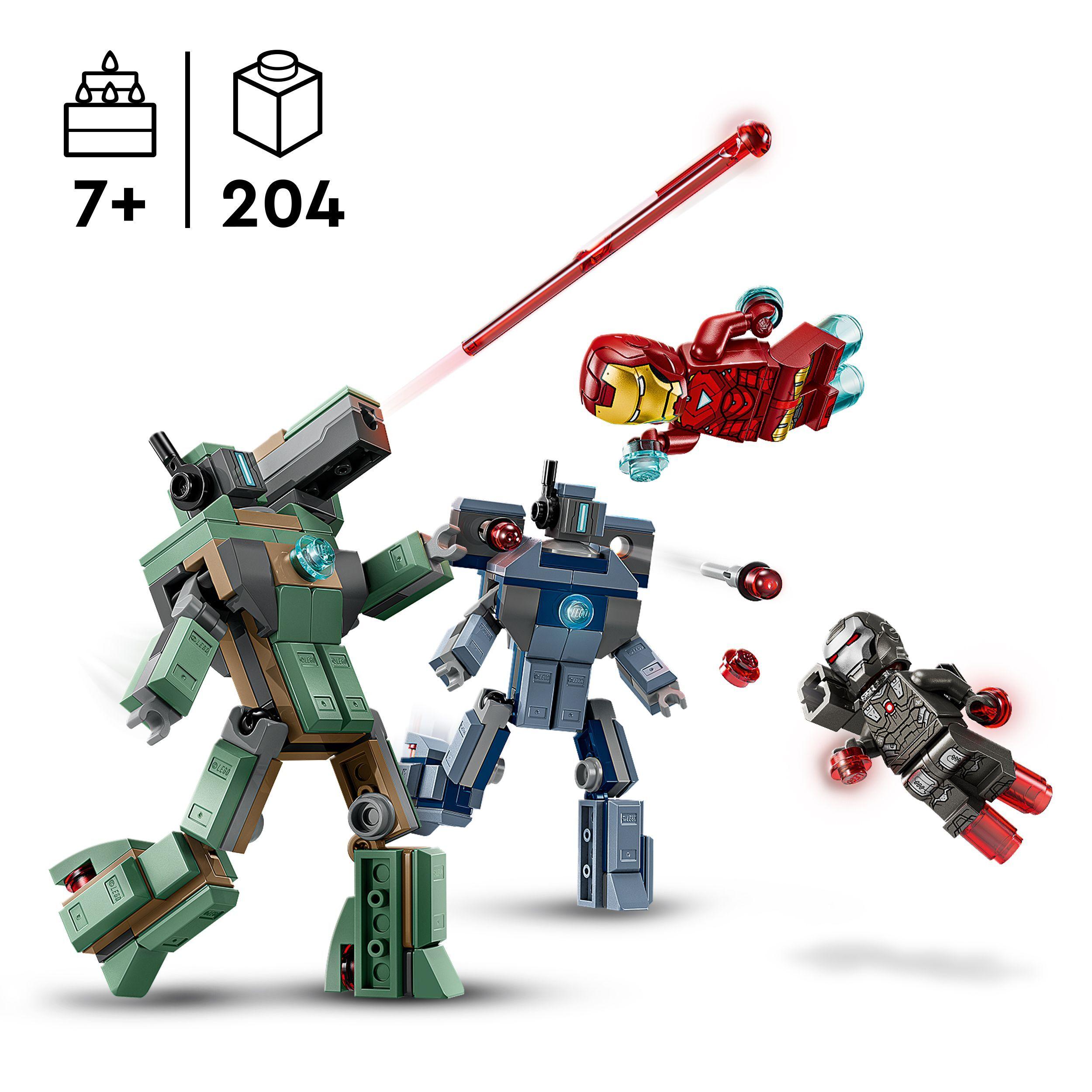 Voir la diapositive 3 : LEGO Marvel 76320 Iron Man et War Machine Contre les Drones de Hammer - Jouet dès 7 ans