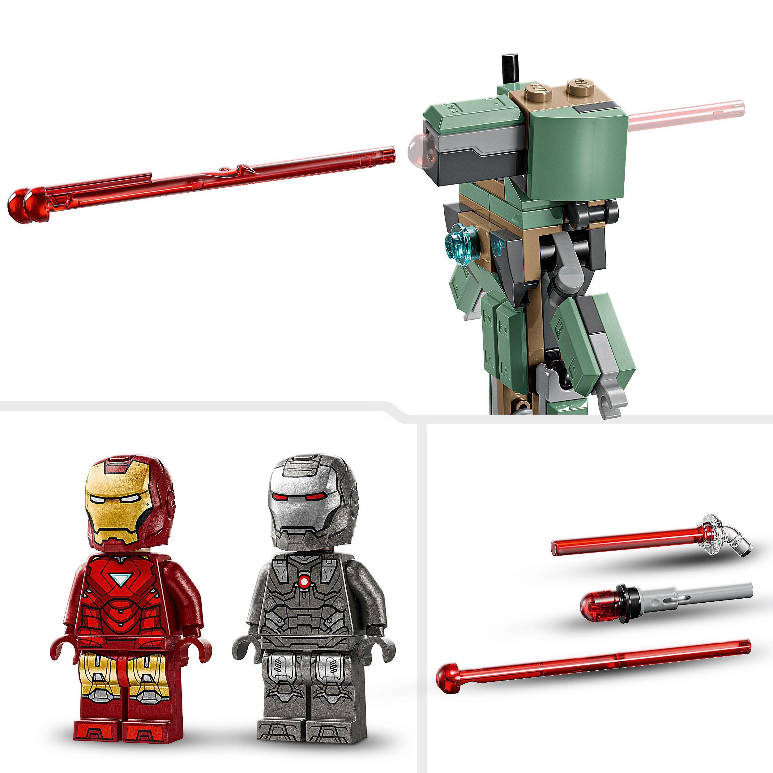 Voir la diapositive 5 : LEGO Marvel 76320 Iron Man et War Machine Contre les Drones de Hammer - Jouet dès 7 ans