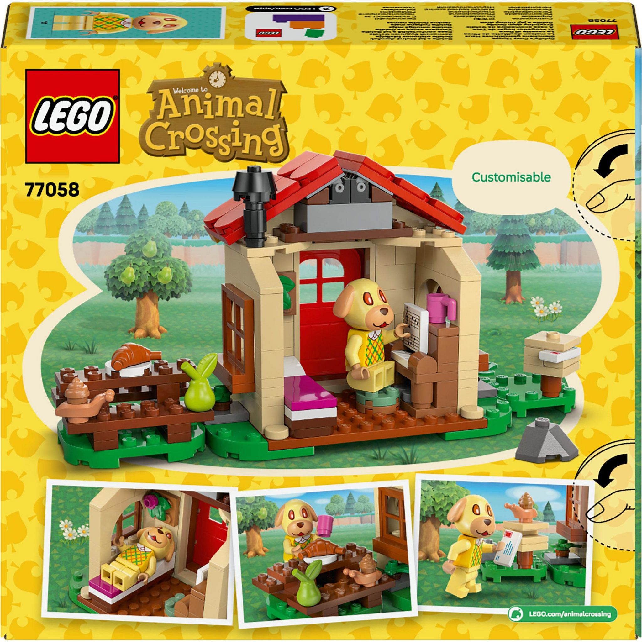 Voir la diapositive 3 : LEGO Animals Crossing 77058 - La maison douillette de Mirza