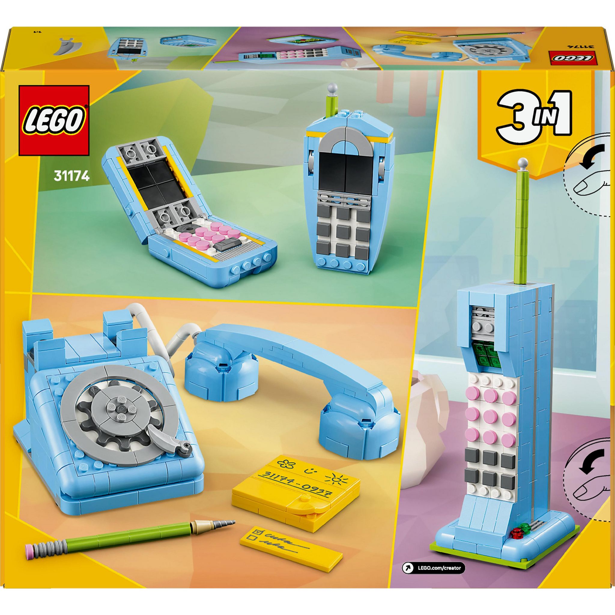 Voir la diapositive 8 : LEGO Creator 31174 - Le téléphone rétro 3 en 1