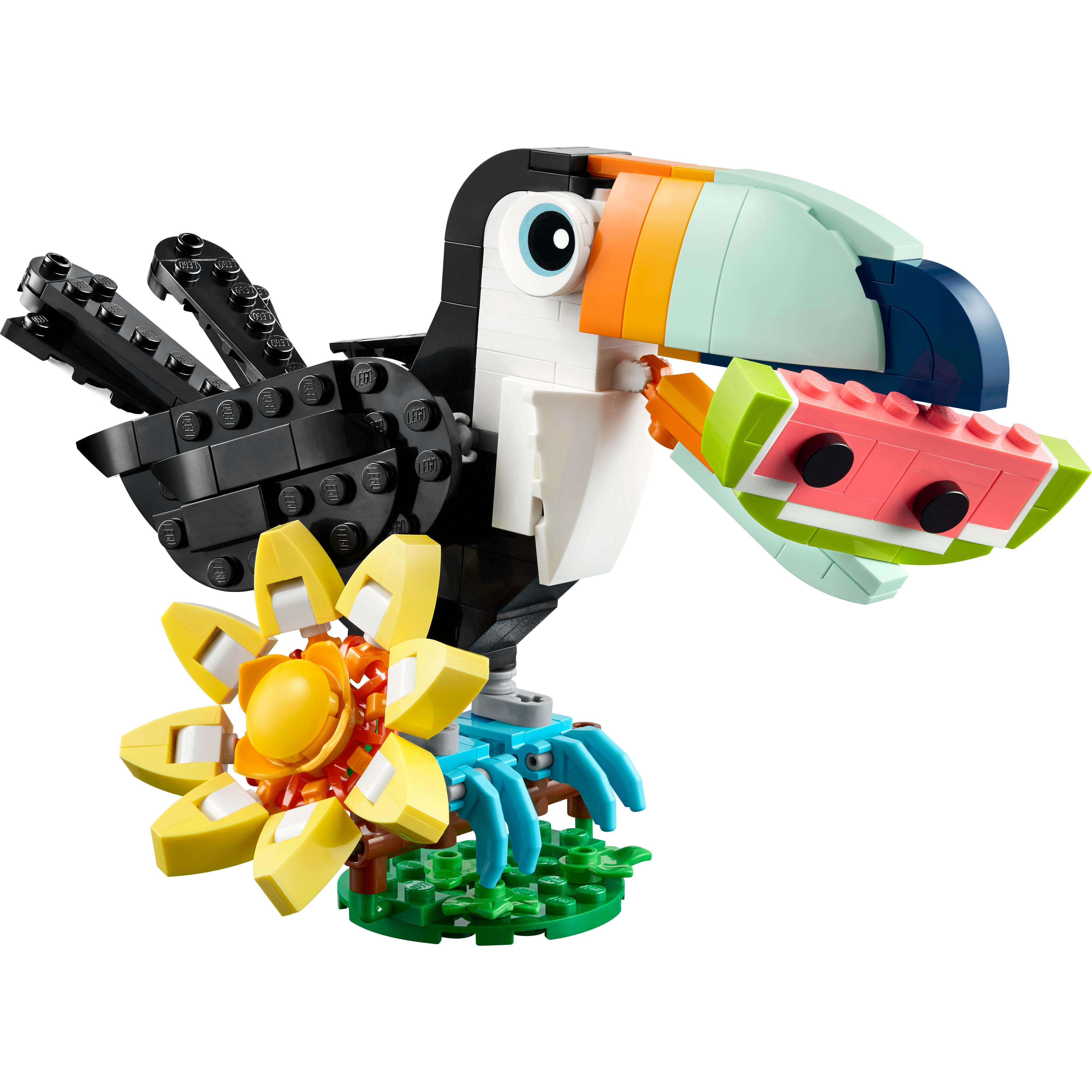 Voir la diapositive 2 : LEGO Creator 3-en-1 31173 Animaux Sauvages : le Toucan Tropical - Jouet dès 7 ans