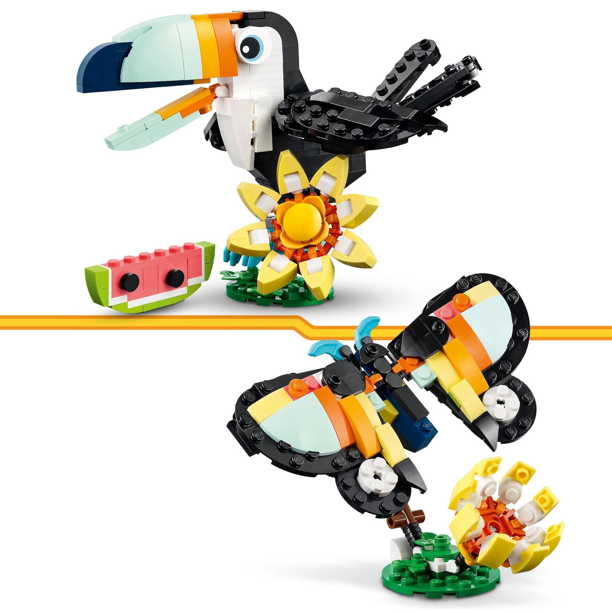 Voir la diapositive 4 : LEGO Creator 31173 - Animaux Sauvages Toucan Tropical