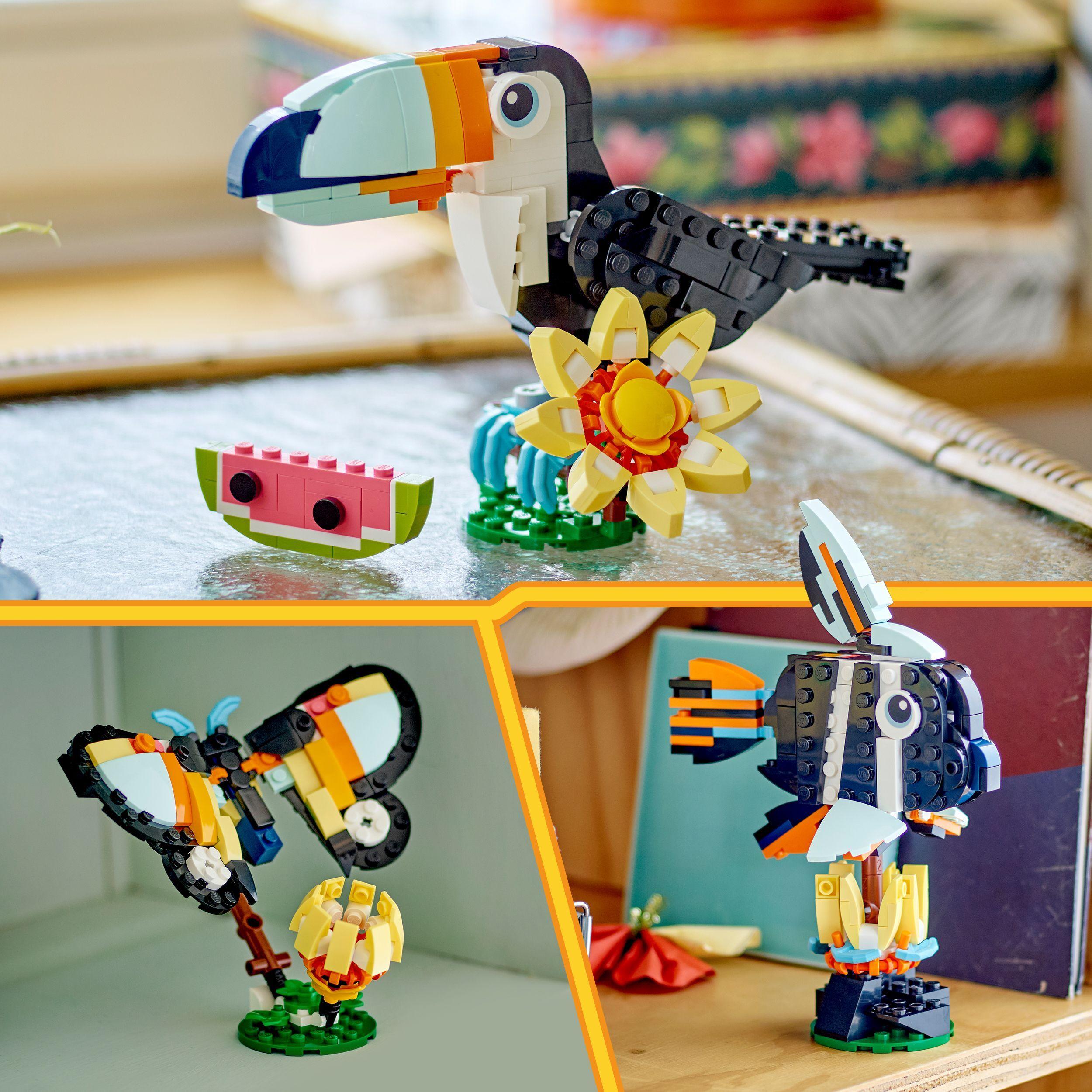 Voir la diapositive 6 : LEGO Creator 3-en-1 31173 Animaux Sauvages : le Toucan Tropical - Jouet dès 7 ans