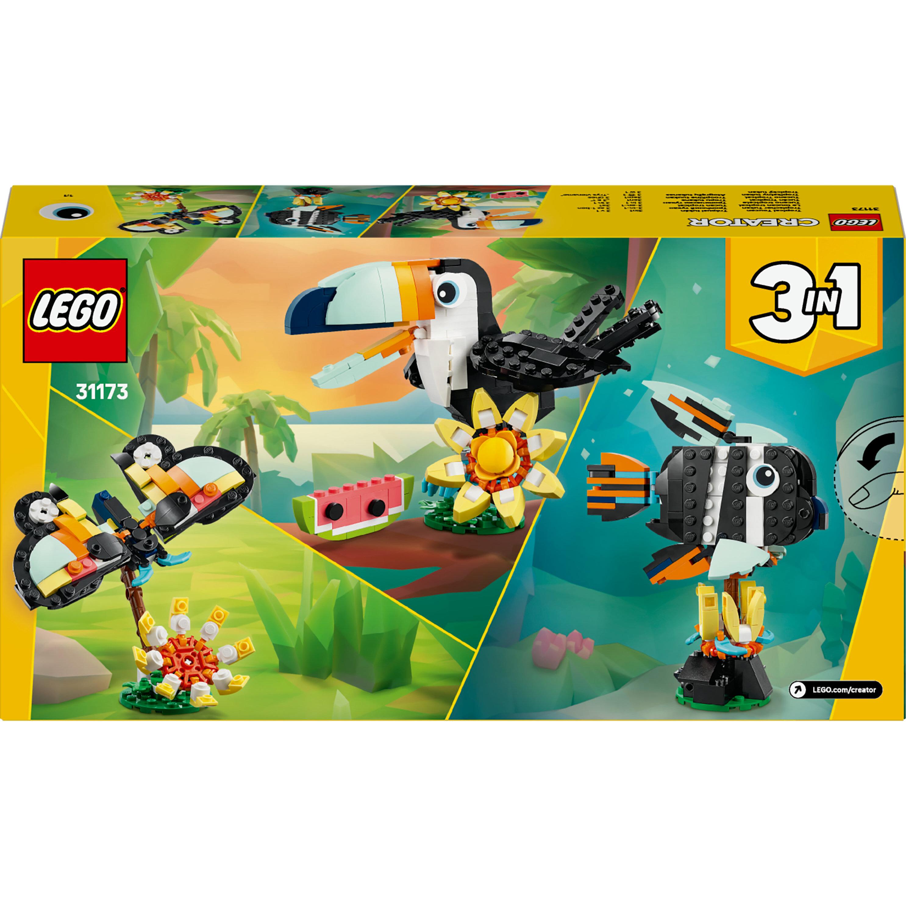 Voir la diapositive 8 : LEGO Creator 3-en-1 31173 Animaux Sauvages : le Toucan Tropical - Jouet dès 7 ans