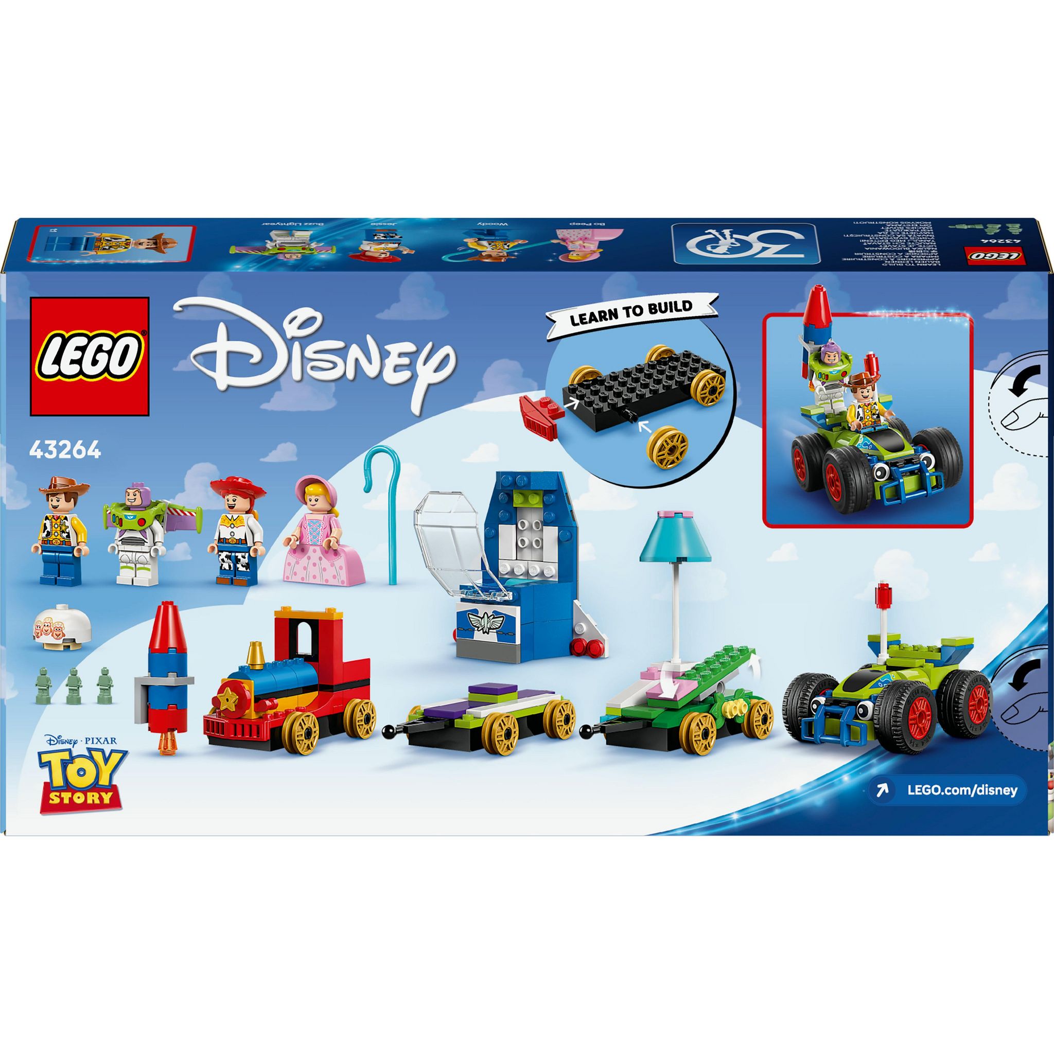 Voir la diapositive 8 : LEGO Disney 43264 - Le Train en fête et voiture RC Toy Story