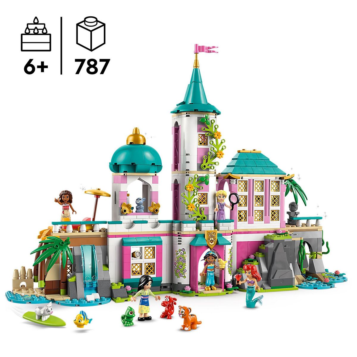LEGO Disney 43267 - La Chateau des princesses et les Animaux Royaux